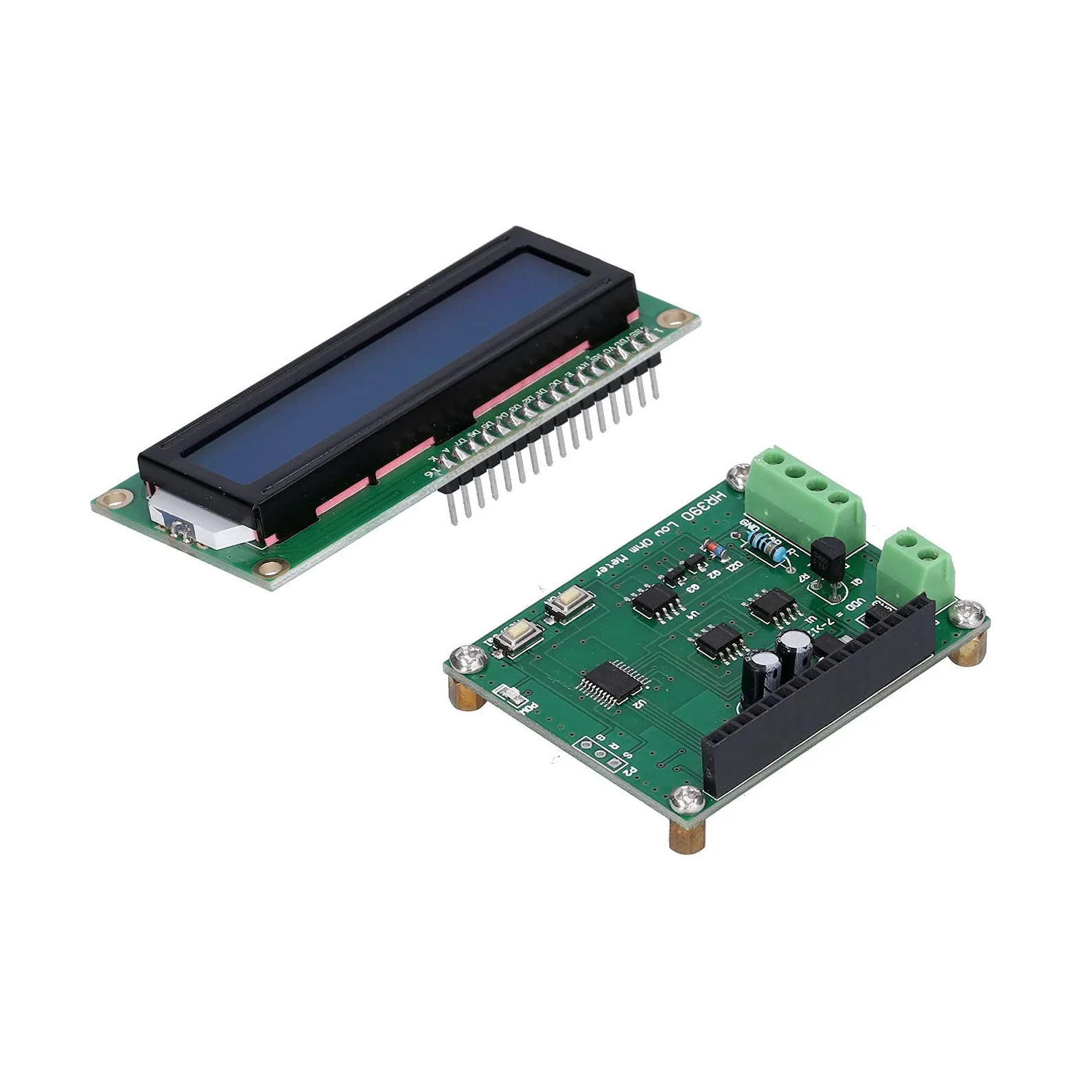 Medidor de Ohmios de Baja Resistencia, Rango de Medición de Miliohmios de 0.001~120 Ω, Medidor Preciso con Pinza de Cocodrilo de 2 Uds para Medir