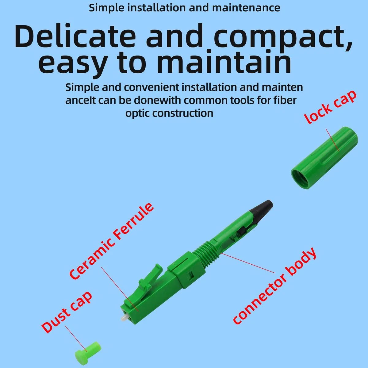 Cruiser FTTH Single Mode Conector Rápido LC UPC/APC Montaje de Fibra 5 Piezas
