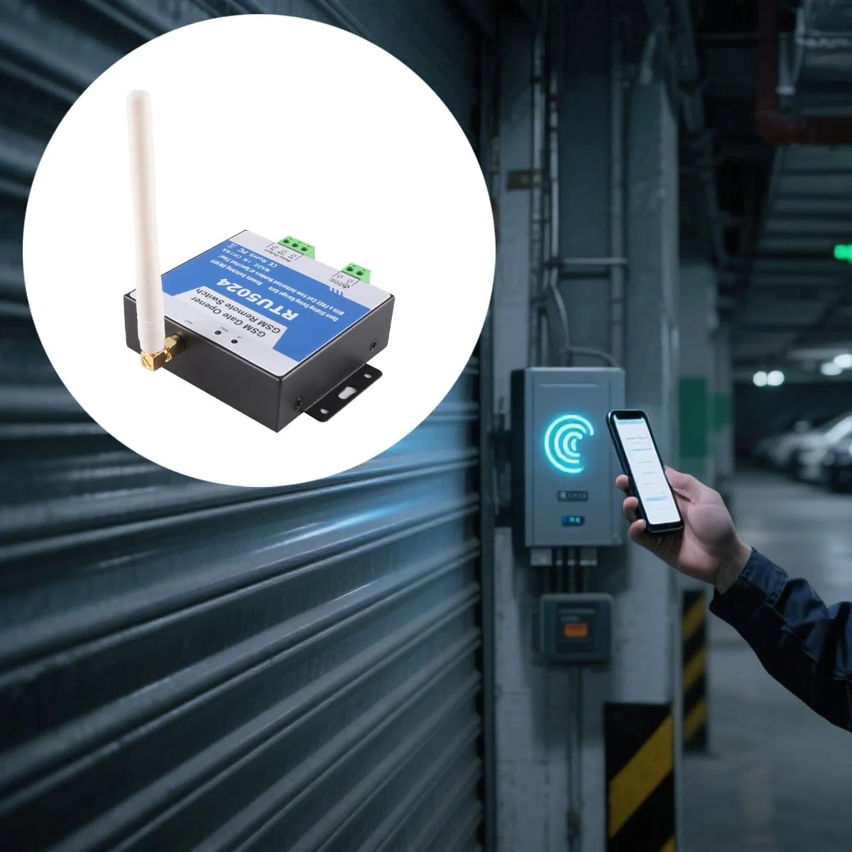 Controlador remoto WiFi GSM RTU5024, sistema de control de acceso GSM para seguridad de puertas con función de apertura remota de puertas.