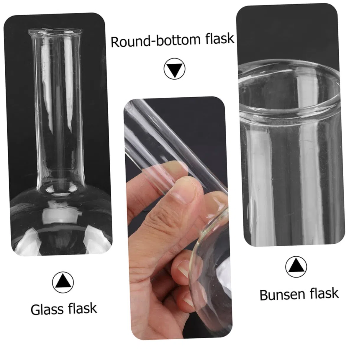 Matraces De Fondo Redondo De Vidrio Transparente 250 Ml, 2 Unidades, Matraz De Ebullición Para Experimentación Científica, Adecuado Para Laboratorio Escolar y Estudio Práctico