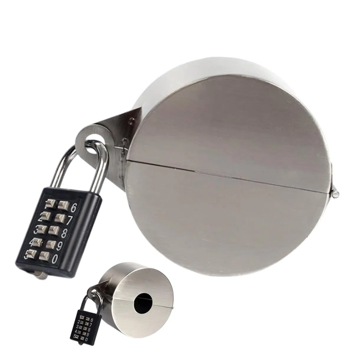Cerradura de grifo, tapa de llave de bloqueo de manguera sólida para grifo exterior, cerradura de espiga para grifo exterior, cerradura de grifo de agua de acero inoxidable para parques,