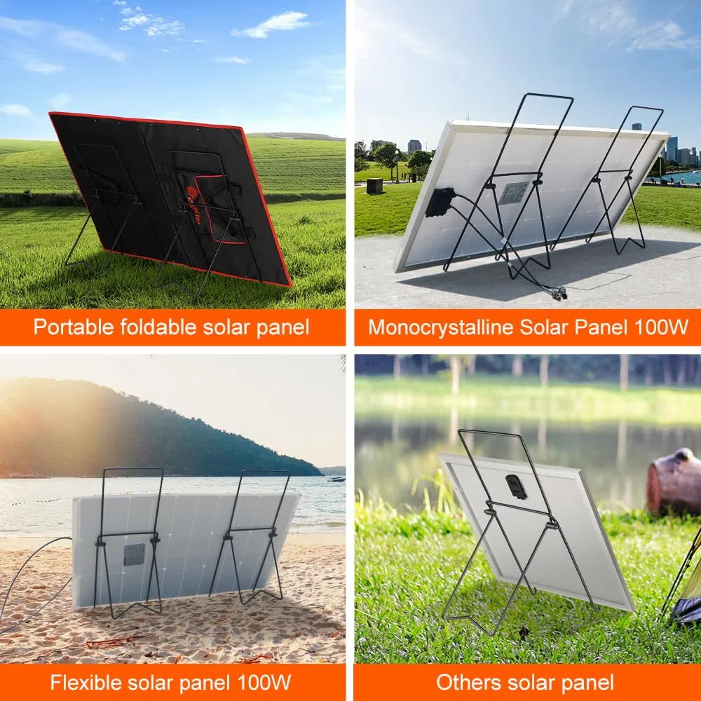 DOKIO Soporte de Panel Solar con inclinación ajustable para paneles solares plegables