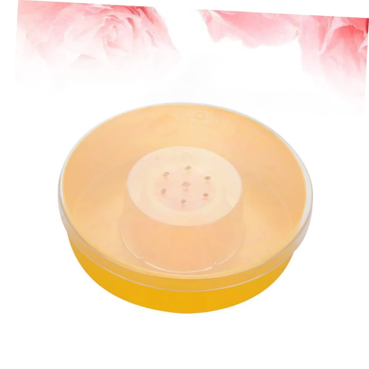 Toyvian 2 Comederos Redondos Amarillos Prácticos y Fáciles de Limpiar para Abejas de Plástico Herramienta de Apicultura Adecuado para Alimentación Rápida