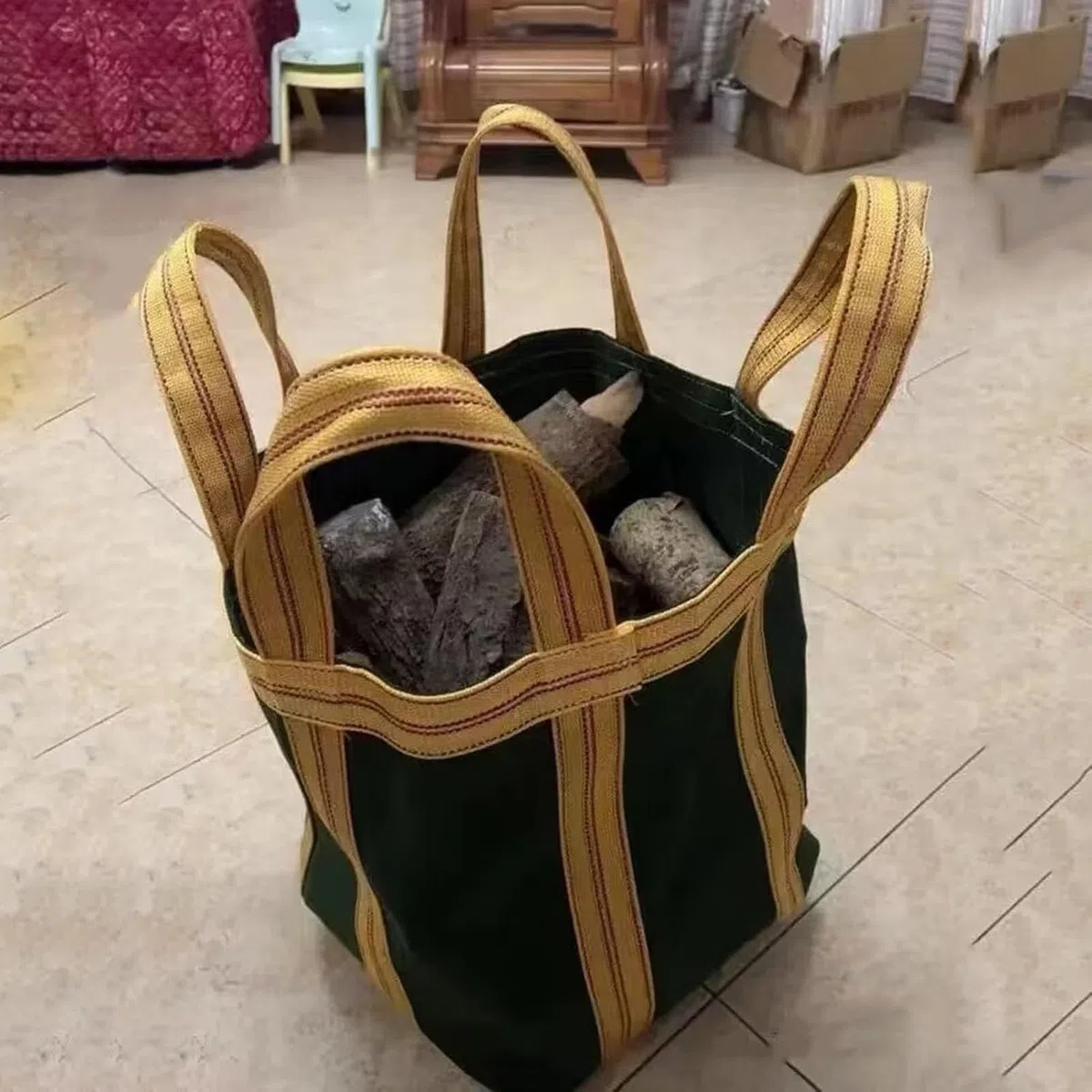 Bolsa De Elevación Reutilizable - Bolsa De Elevación con Eslinga De Nailon, Bolsa De Vela Tejida para Montacargas con Plataforma De Grúa, Bolsa Resistente Y Resistente(40x60cm)