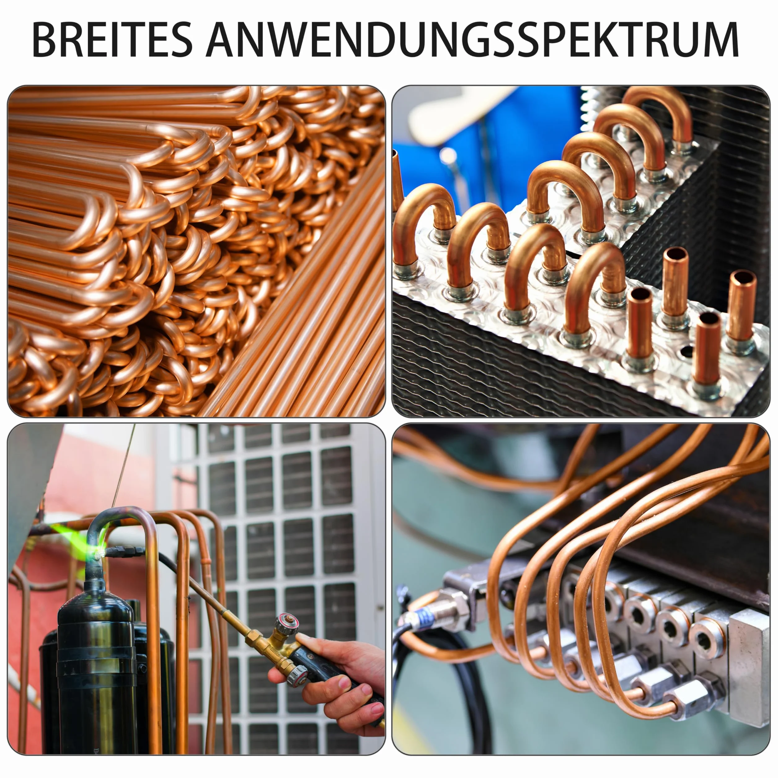 99,9% Kupferrohr, KWOKWEI Soft Kupferrohr OD 6 mm ID 4,8mm, 3 M Länge Kupferrundrohr für Kältetechnik, Generatoren, Stromschienen, Schaltgeräte Transformatoren, etc