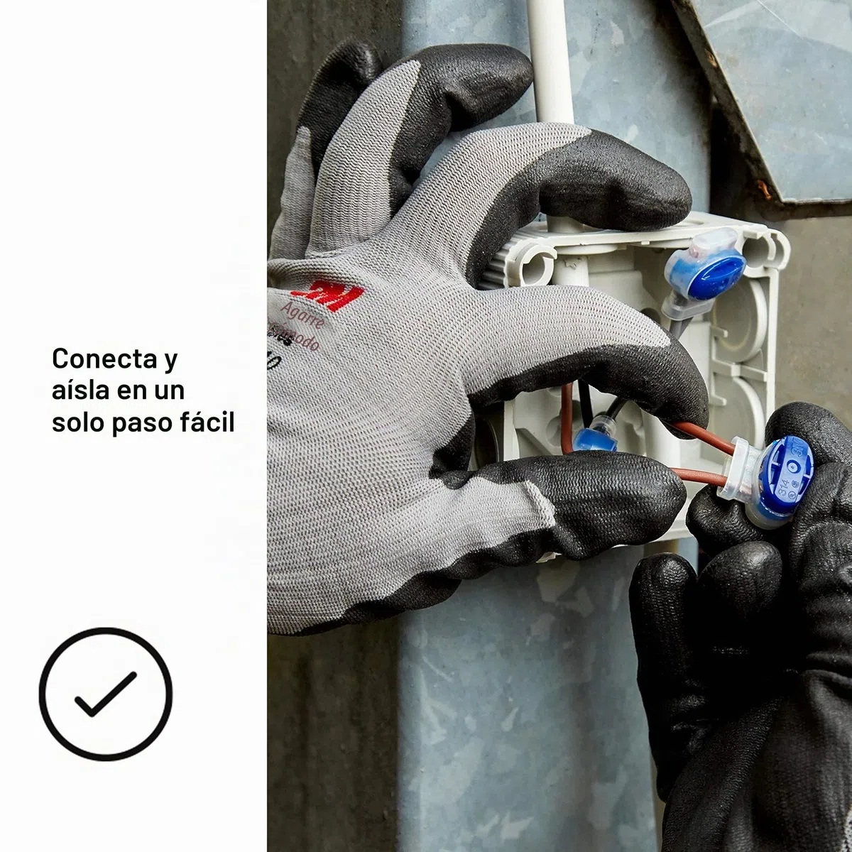 3 M 314 Scotchlok – Humedad geschützter Conector, máxima 0,5 mm² hasta 1,5 mm², color azul (50 unidades)