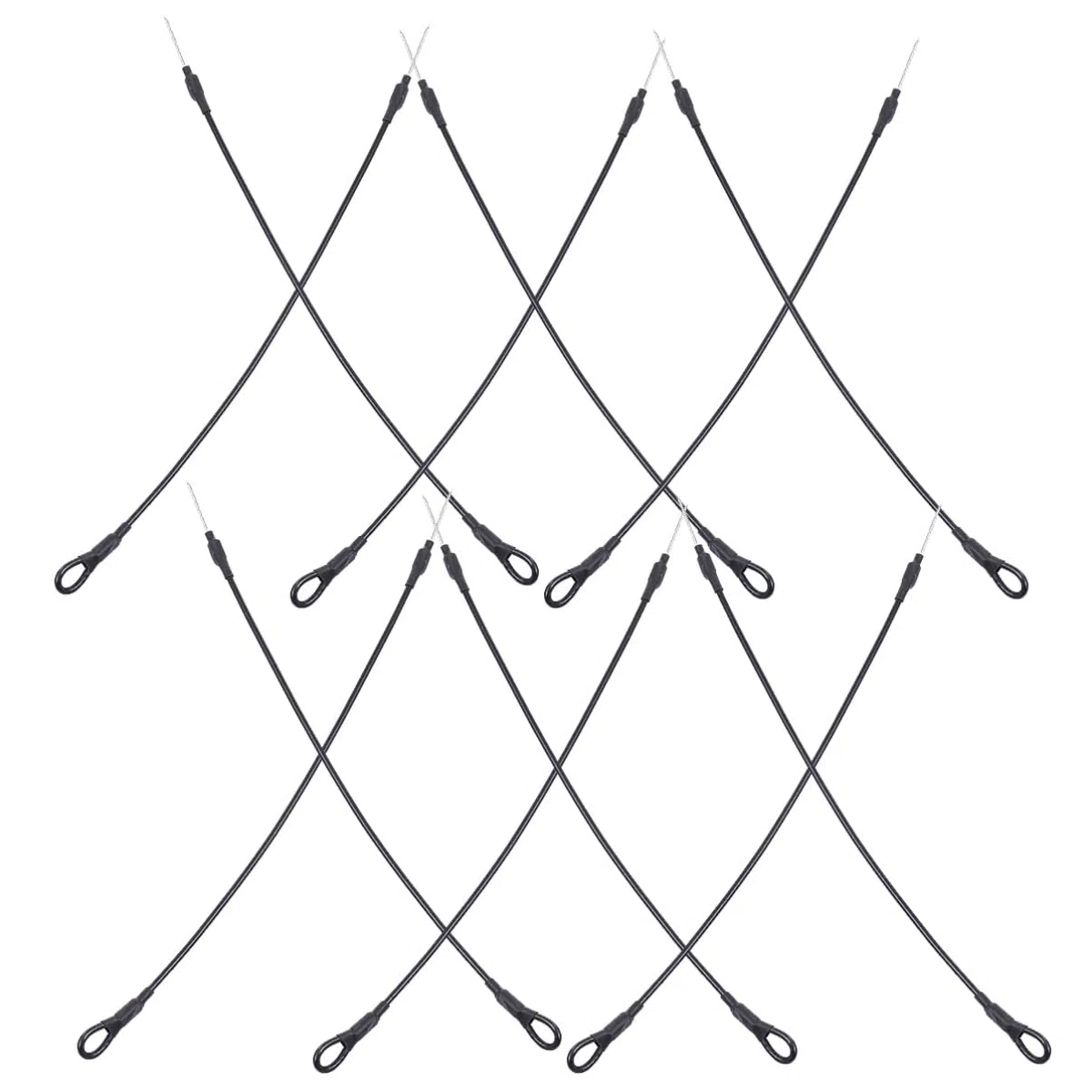 Cordón de Seguridad Antirrobo para Ropa y Equipaje, Cable de Acero Cierre Magnético, 100 Unidades en Color Negro para Protección Eficaz