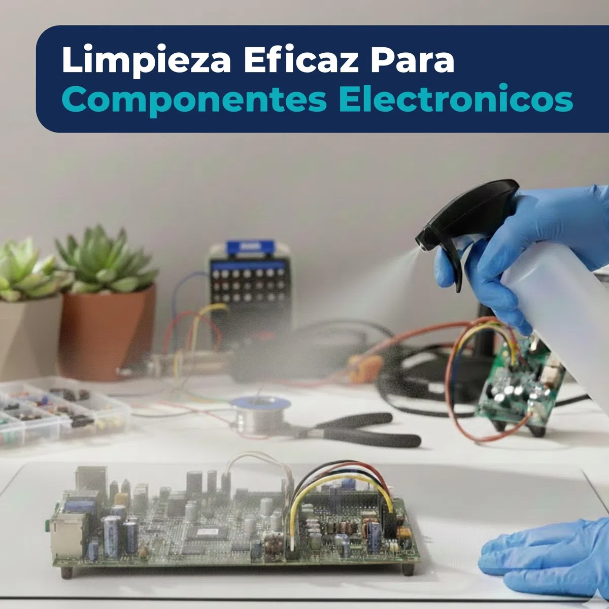 Alcohol Isopropílico 99,9% 5L de Alta Pureza - Kit con Spray, Embudo y Guantes para Limpiar Componentes Electrónicos, Impresión 3D, Pantallas y Superficies - Isopropyl Alcohol