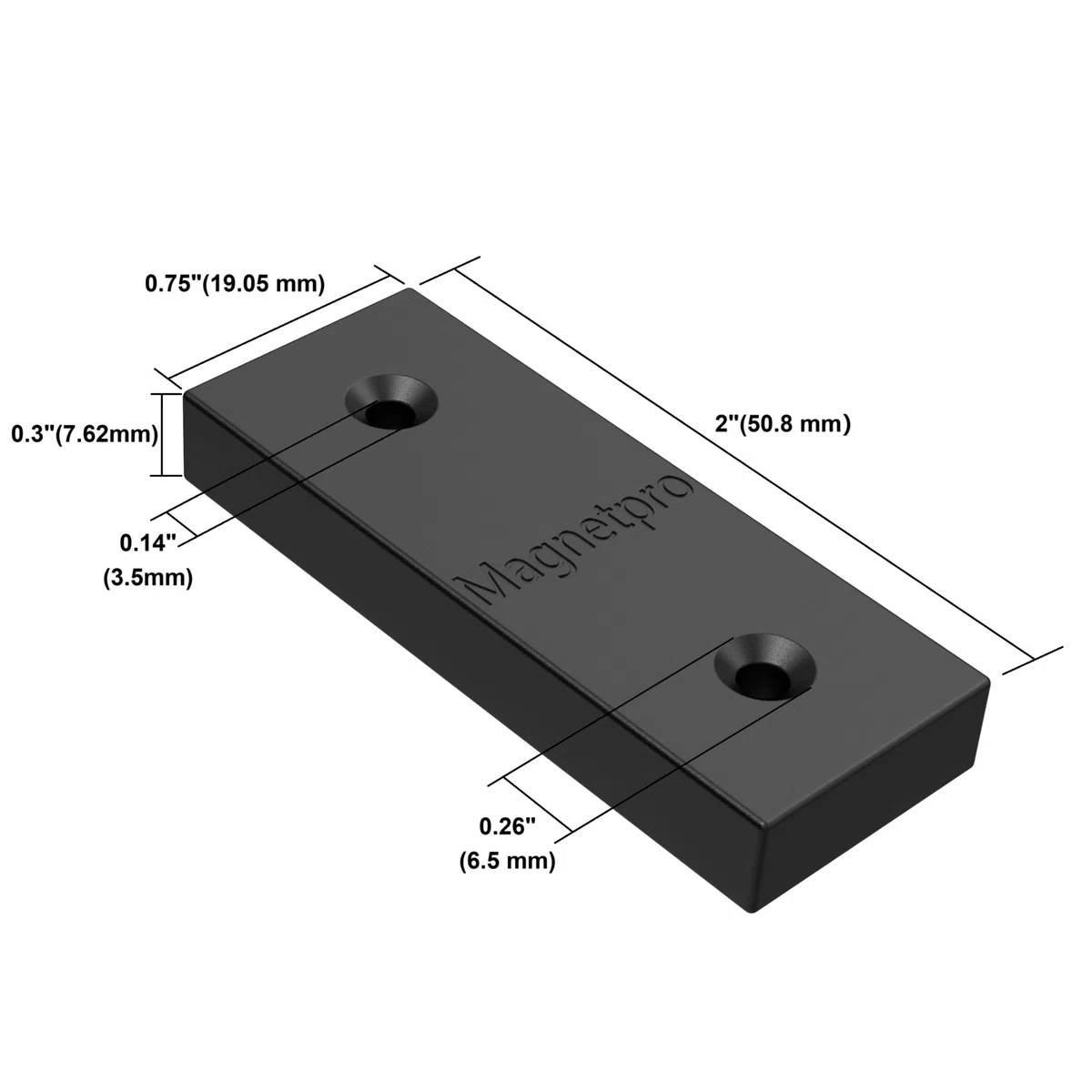 Magnetpro 8 imanes rectangulares revestidos de polipropileno, 10 kg de fuerza, tamaño 50,80 x 19,05 x 7,62 mm, funda de calidad alimentaria, resistente al óxido y al agua, imanes multiusos para uso