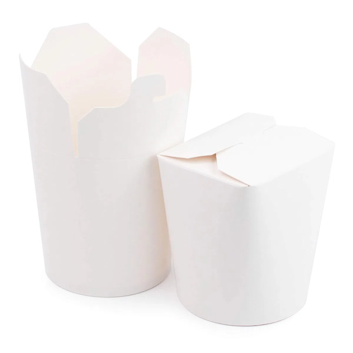 Extiff Paquete de 50 Cajas de Cartón Blanco, Pasta Box para fideos, pasta, platos preparados, platos asiáticos y orientales, ventas para llevar (Blanco, 480 ml)