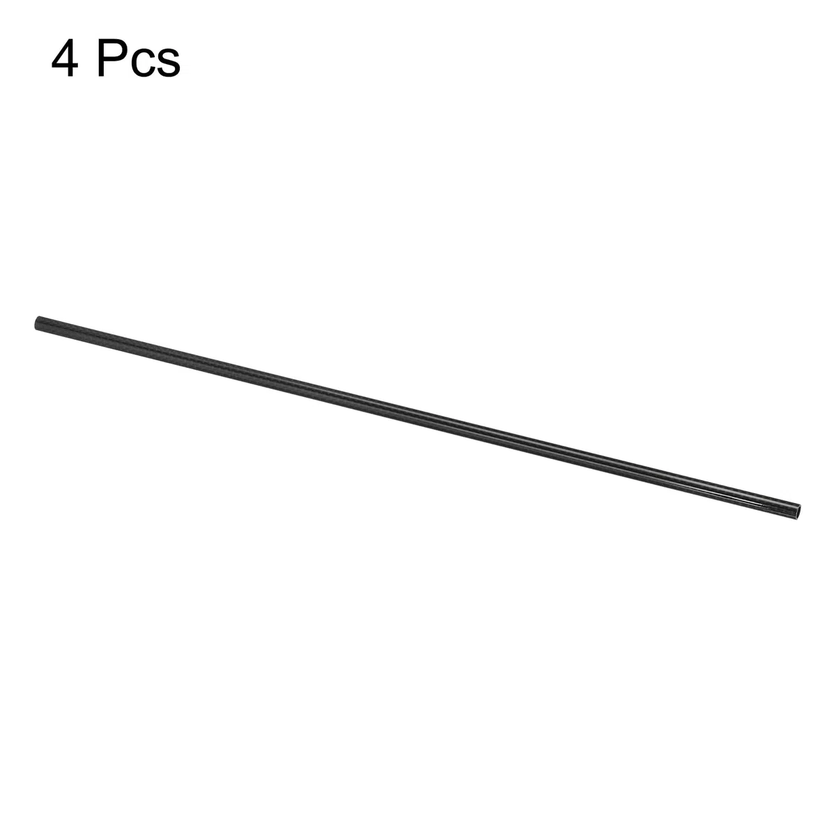 QUARKZMAN 4 Tubos de Fibra de Carbono 6 x 8 x 420mm Tejido Liso Superficie Brillante Varilla de Carbono Enrollada en Rollo de 3K para Aviones RC Quadcopters Multicopters