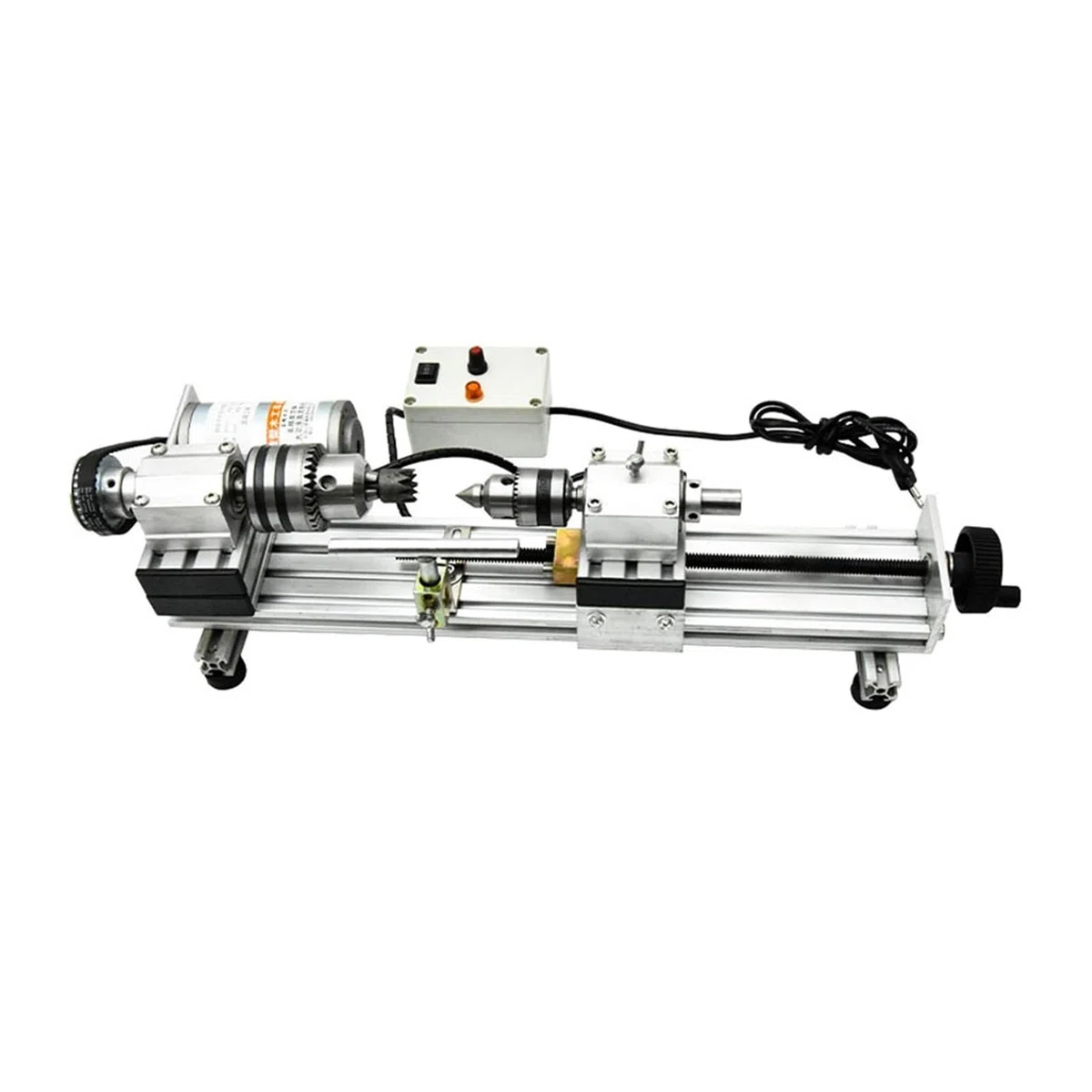 Mini torno for pulir metales, torno for trabajar la madera, regulación de velocidad continua, mini torno de alta precisión, máquina de cuentas, 280 W Para bricolaje