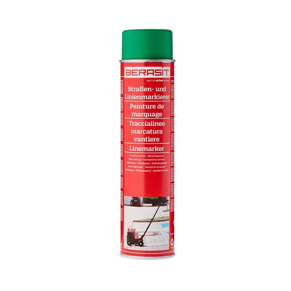 spray marcador de suelos, marcador profesional de calles y líneas, resistente a la intemperie, secado rápido, 600 ml, unidad de envío = 1 lata (verde)