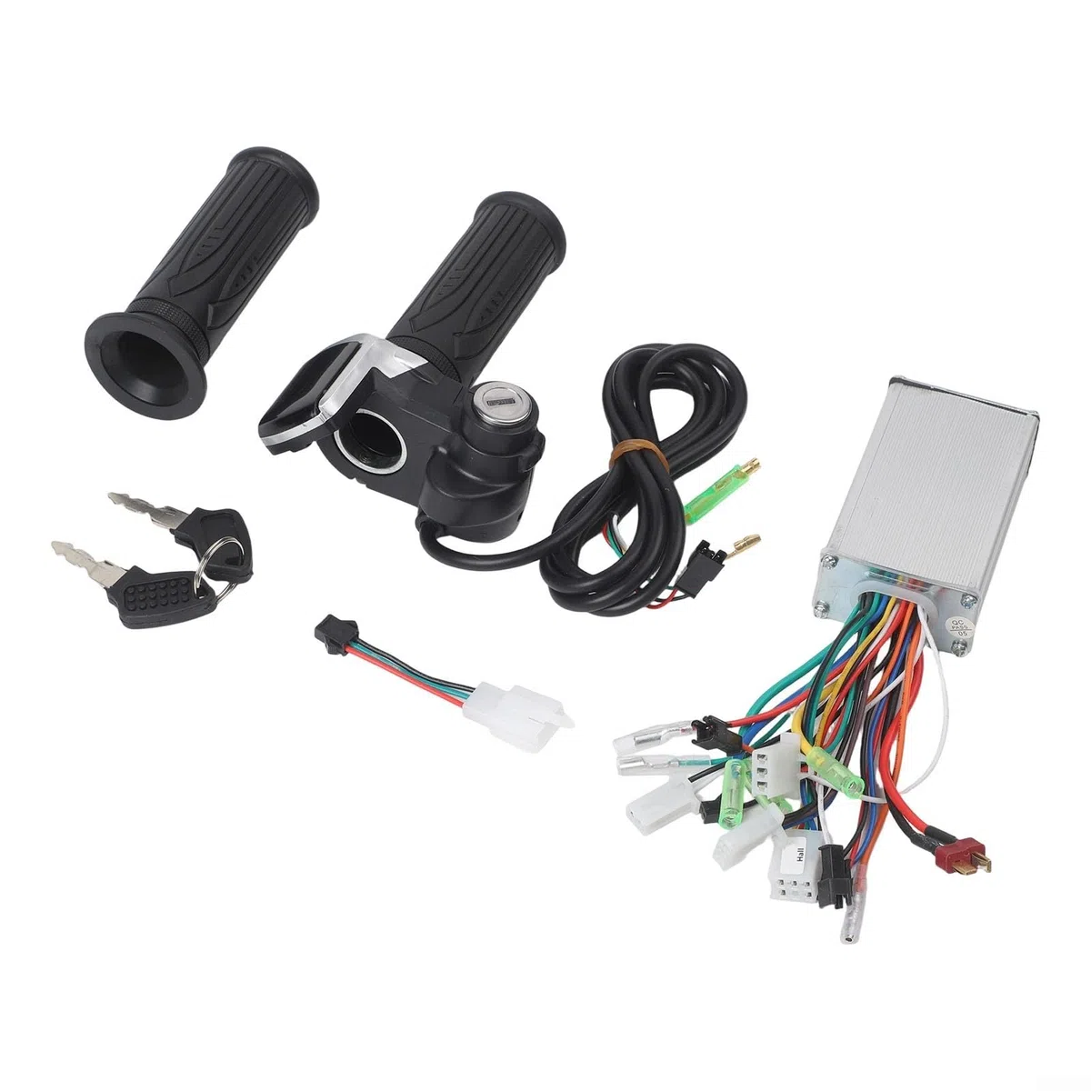 Juego de controlador de bicicleta eléctrica, controlador de motor sin escobillas, pantalla LCD, kit de manillar del acelerador, para bicicleta eléctrica de 24 V, 36 V, 48 V, 250 W, carcasa de