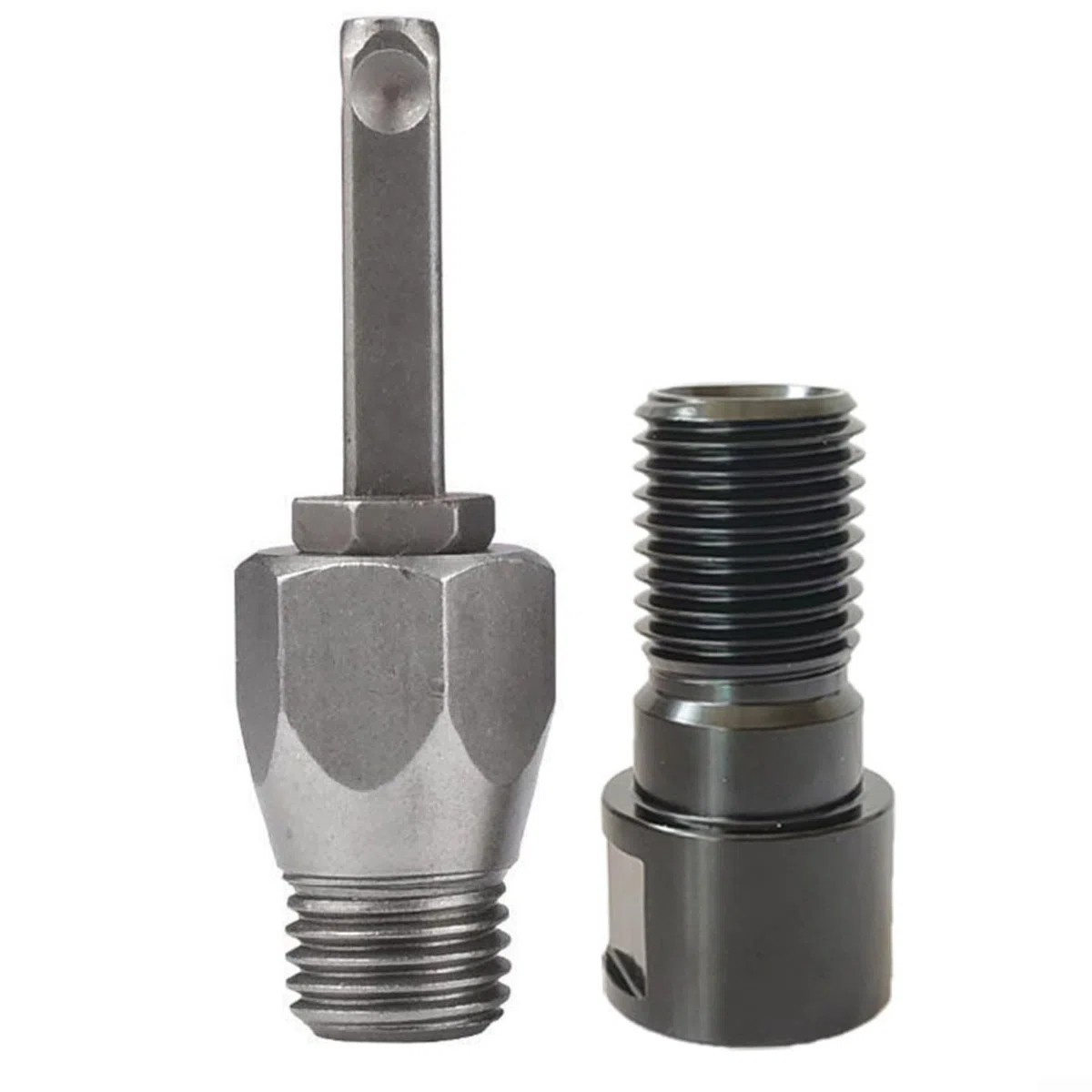 Adaptador de rosca para brocas de núcleo de taladro, convertidor M22 a 1-1/4-7 con cabezal de conversión, adaptador de plataforma de perforación de agua, con adaptador dividido (B)