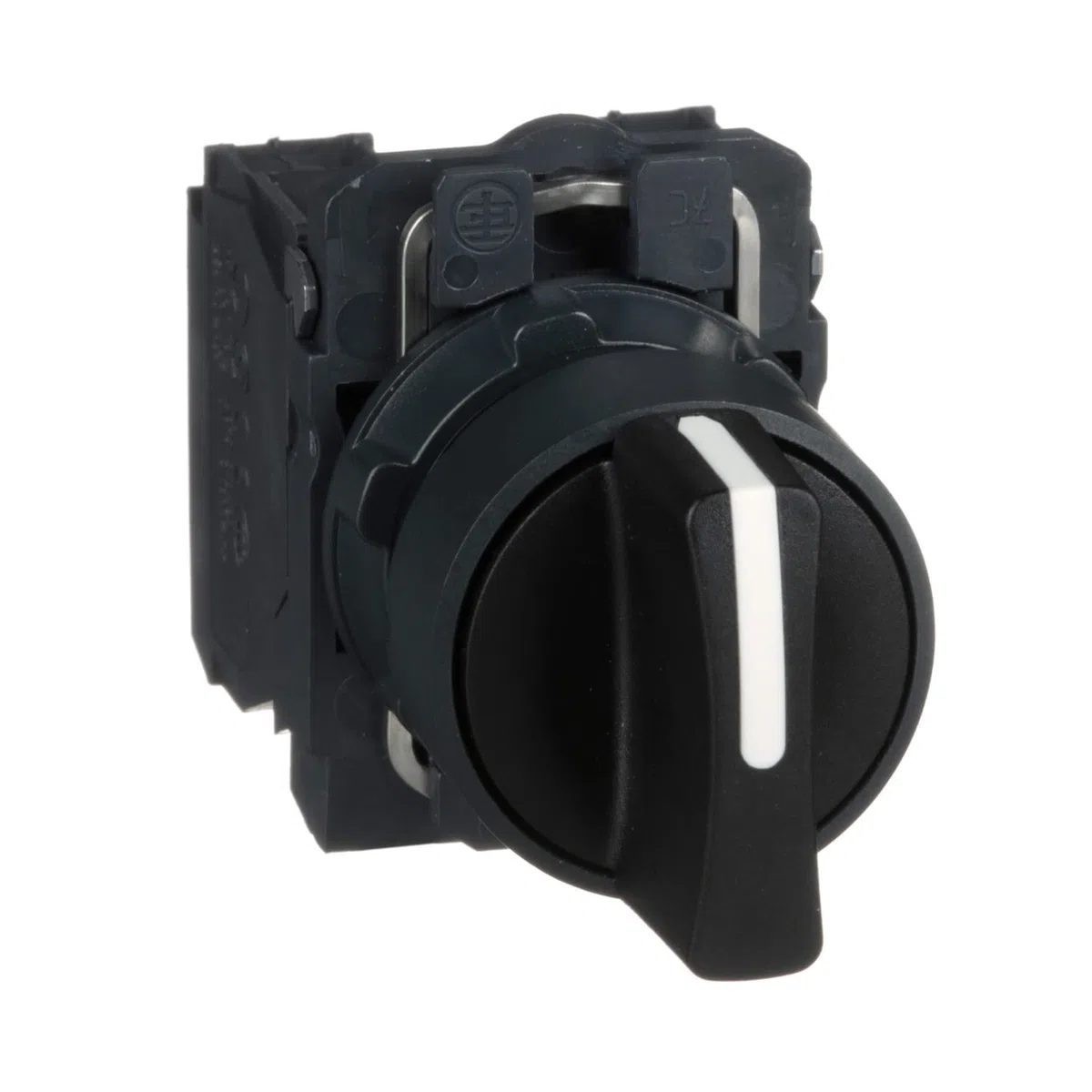 Schneider Electric XB5AD33 Selector Diámetro 22, Mango de 3 Posiciones, 2 Na, Negro