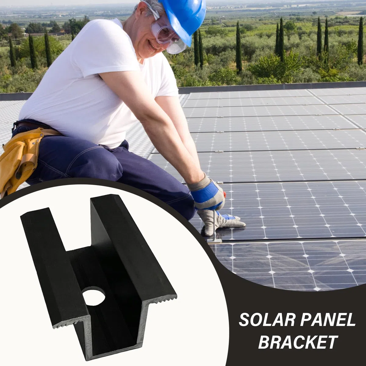 Abrazadera Central Para Panel Solar,20 Piezas Abrazadera Central Solar,Abrazadera Central Para Módulos,Abrazaderas Centrales Para Módulos Solares Para Módulos De 25 A 405MM,Negro