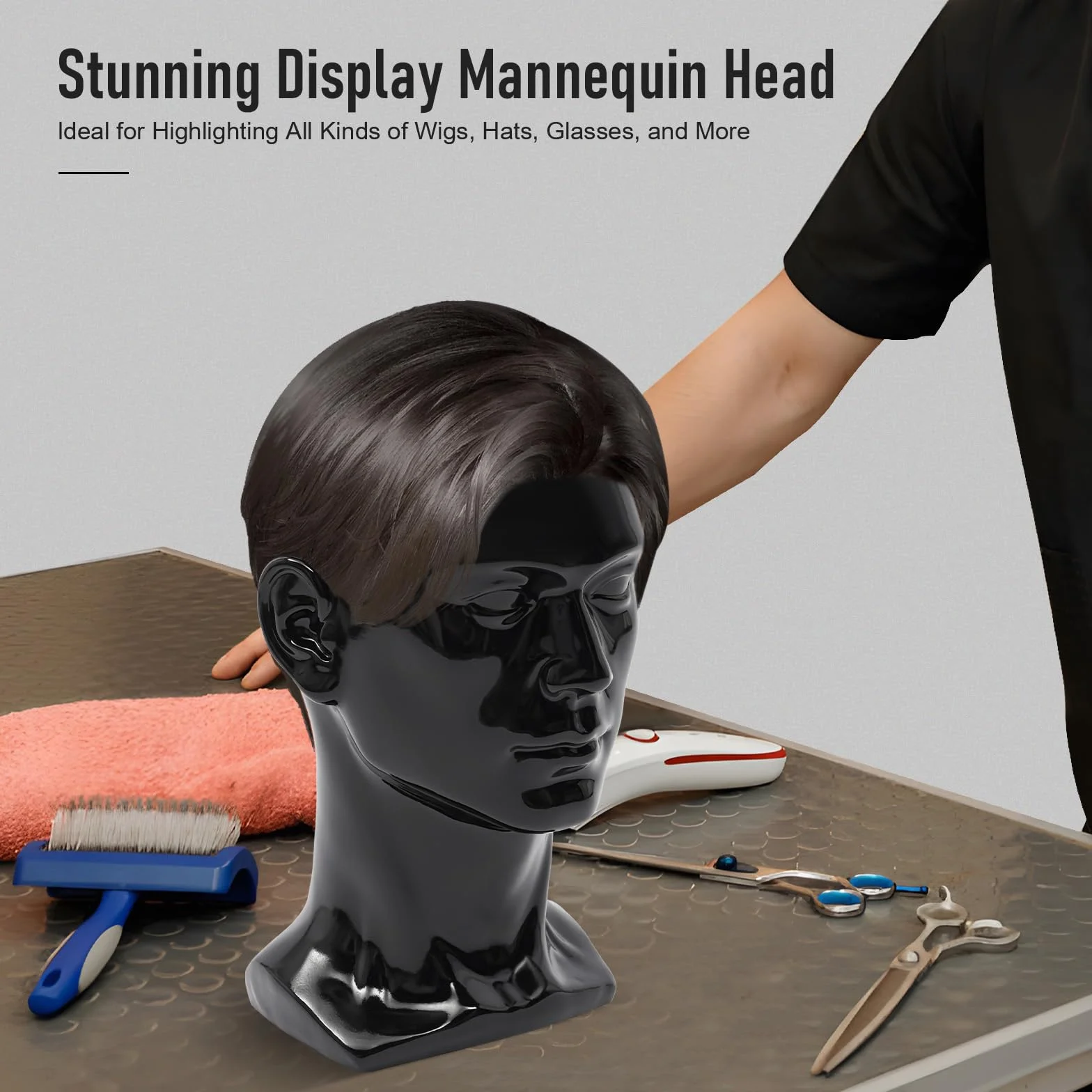 Cabeza de maniquí, cabeza de maniquí, cabeza de maniquí, cabeza de maniquí, cabeza para pelucas, sombreros, turbantes, bufandas y cintas para el cabello