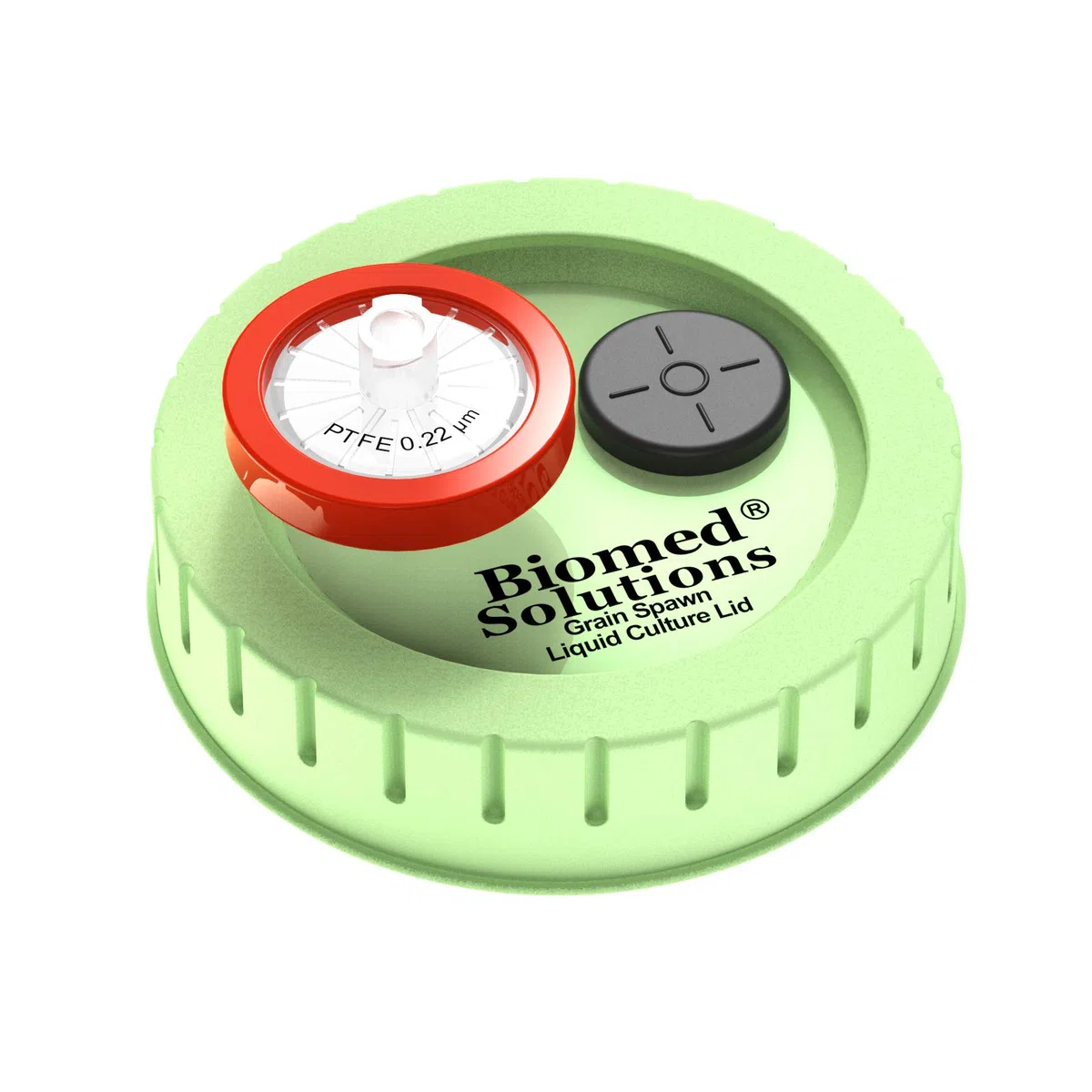 Tapa de cultivo líquido de hongos de boca regular, filtro de jeringa de PTFE de 0,2 micras y puertos de inyección de autocuración de 20 mm para micología de cultivo de hongos