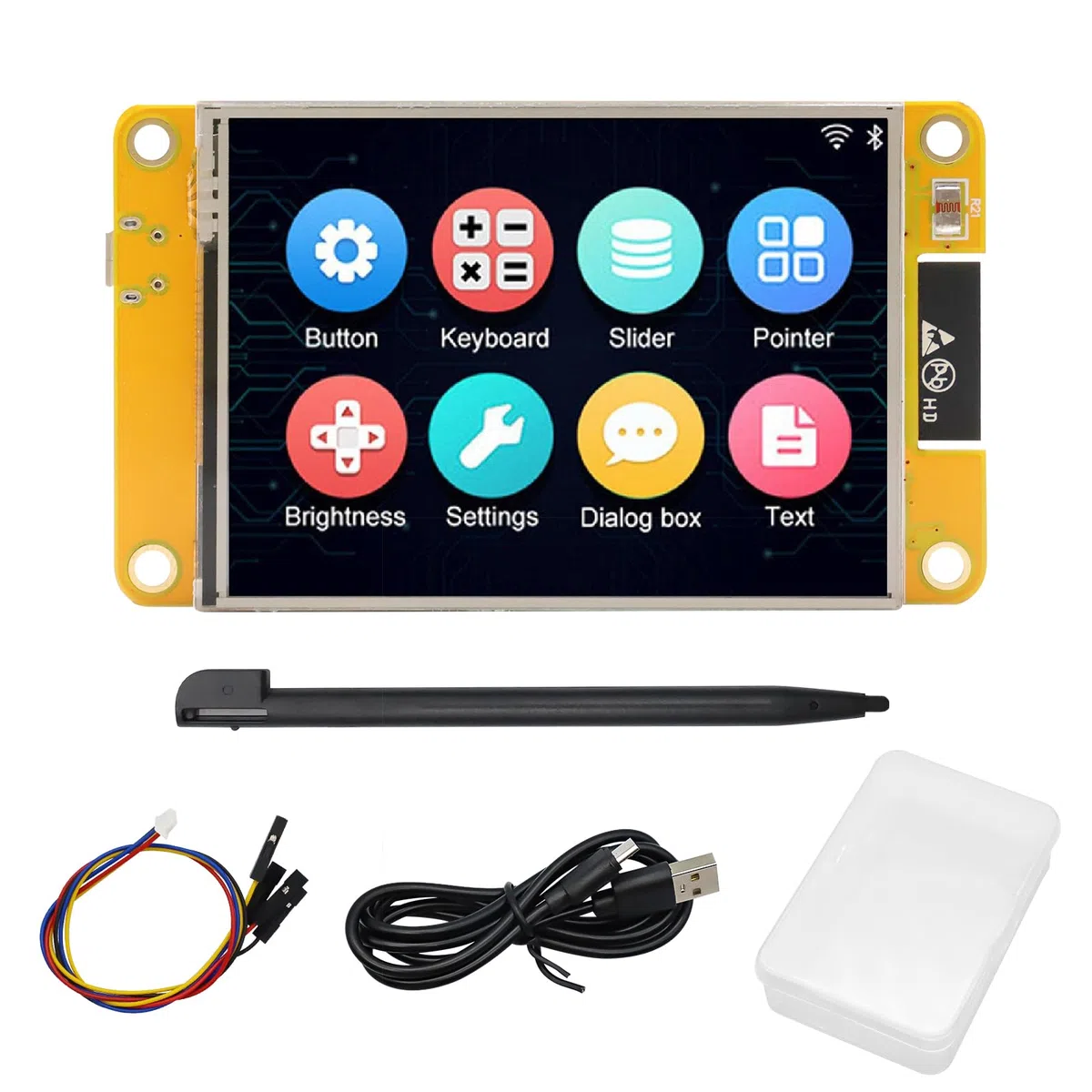 Binghe 2.8" ESP Display, ESP Placa de Desarrollo con WiFi Bluetooth 240 x 320 Pantalla ESP Inteligente Módulo TFT táctil High-Speed IoT Connectivity Compatible con Arduino/LVGL