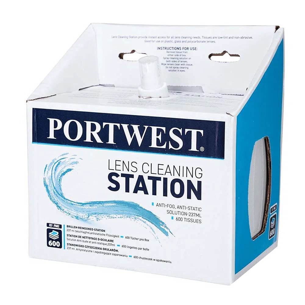 Portwest Estación De Limpieza De Lentes, Color: Blanco, PA02WHR