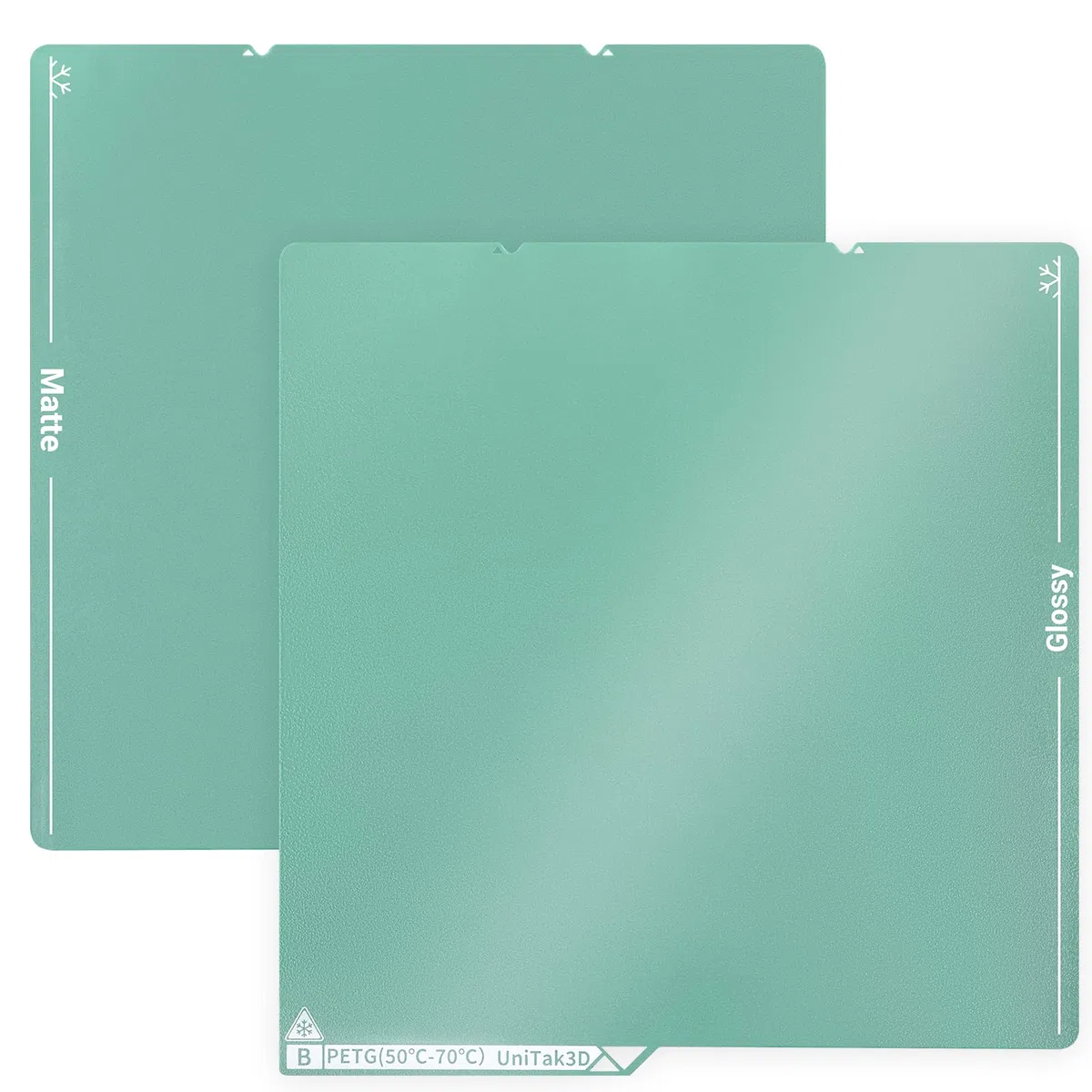 UniTak3D Kobra S1/X/4 Cold Build Plate 264*276mm Doble Cara Glossy+Mate Construir Placa Impresión Baja Temperatura,Strong-Adhesion Plate Compatible with ANYCUBIC Kobra S1/Kobra X//Kobra 4 Impresora 3D
