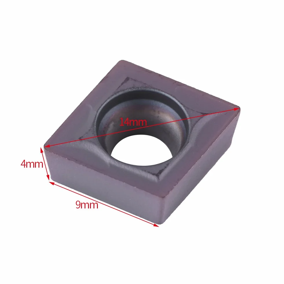 10pcs Cortador de inserto de carburo CNC, CCMT09T304 VP15TF Insertos de fresado de torno indexable Herramientas de torneado para Acero regular