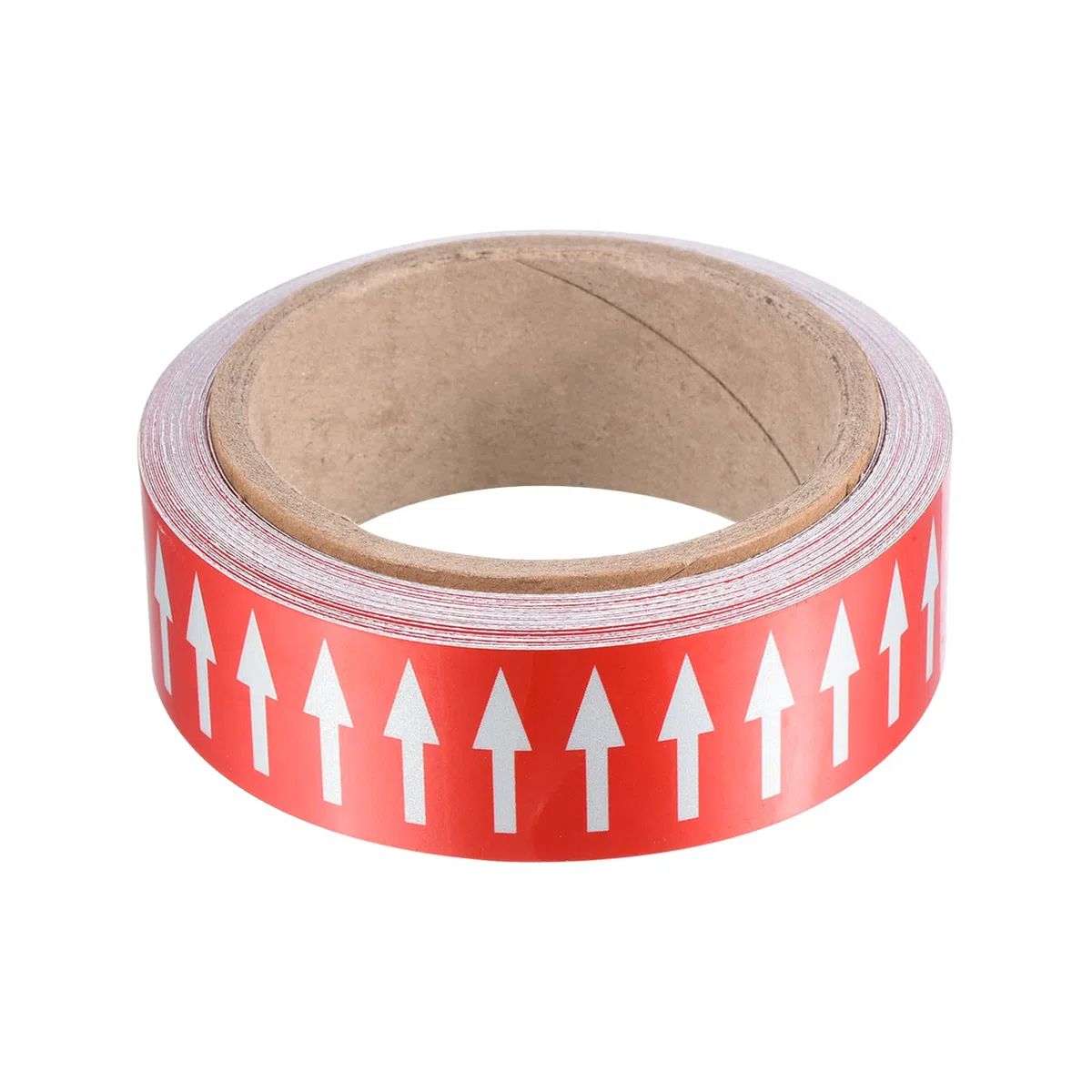 PATIKIL Flujo Flecha Cinta, Polietileno Tubería Marcado Pegatina con Reflectantes Tiras para Tubería Flujo Direccional Identificación, 1,2 Pulgadas x 33 Pies, Rojo Blanco