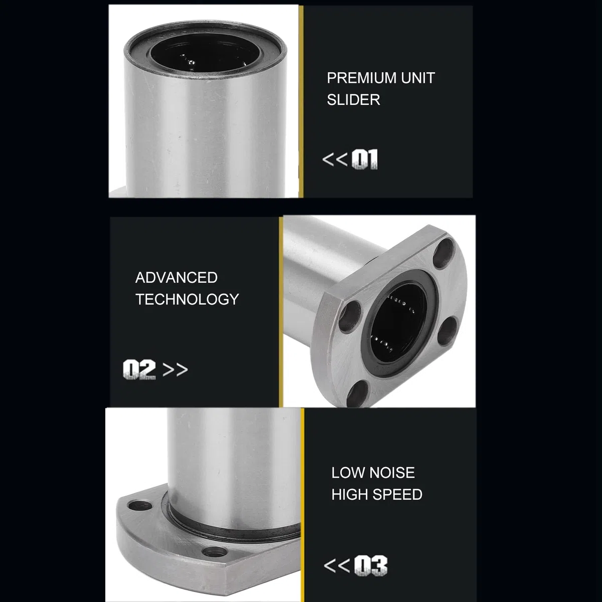 2 uds rodamientos lineales con brida, piezas de repuesto de rodamientos lineales diámetro interior 30mm para eje de movimiento lineal Cnc