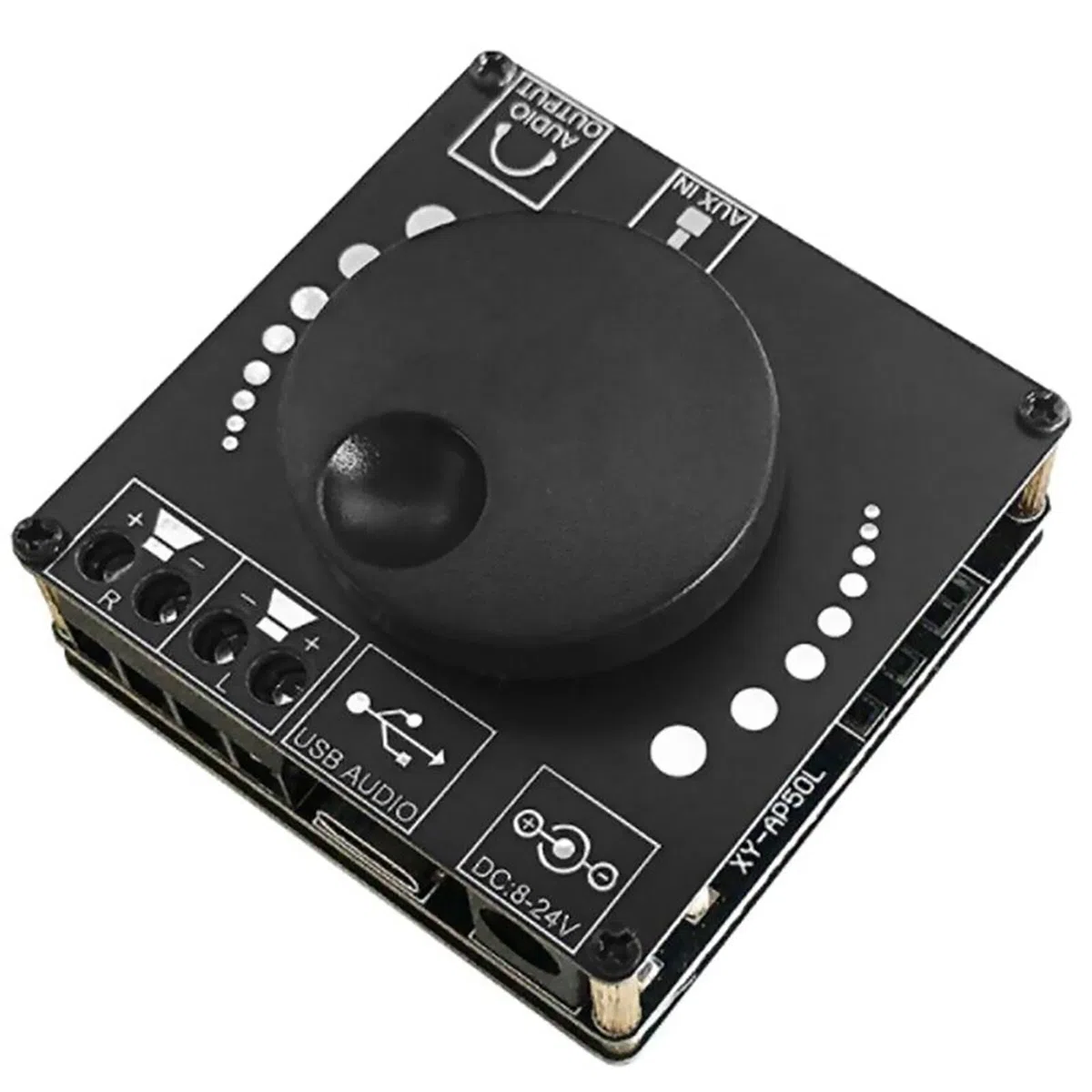 XY-AP50L - Placa amplificadora Bluetooth 5.0 de 50 W + 50 W amplificador de audio, entradas BT y AUX, módulo amplificador estéreo de 2 canales