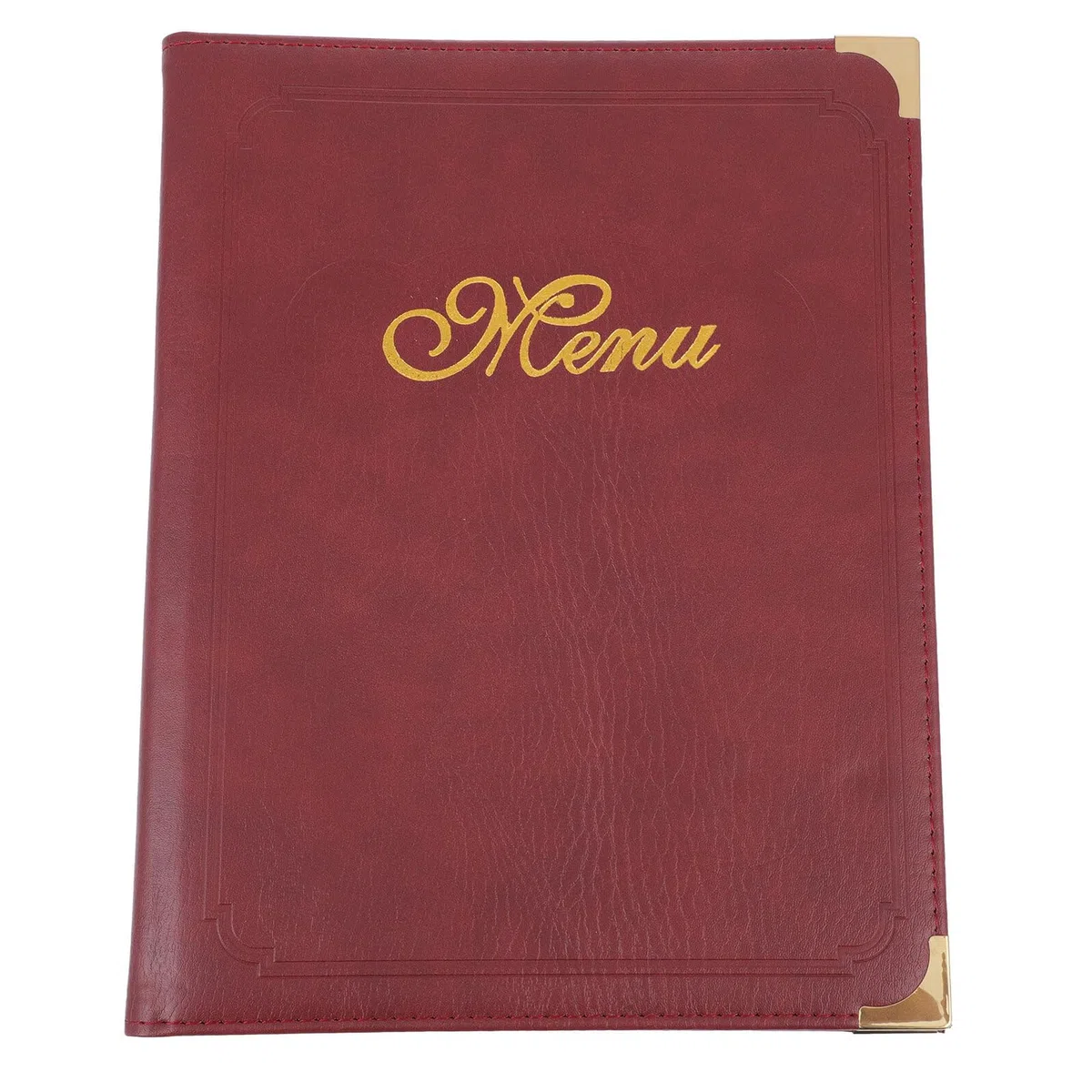 Homoyoyo Carpeta para Mostrar Menú Tamaño A4 Piel Sintética Color Vino Cubierta Transparente Soporte para Menús Restaurantes y Bares Adecuado para Presentación y Organización Profesional