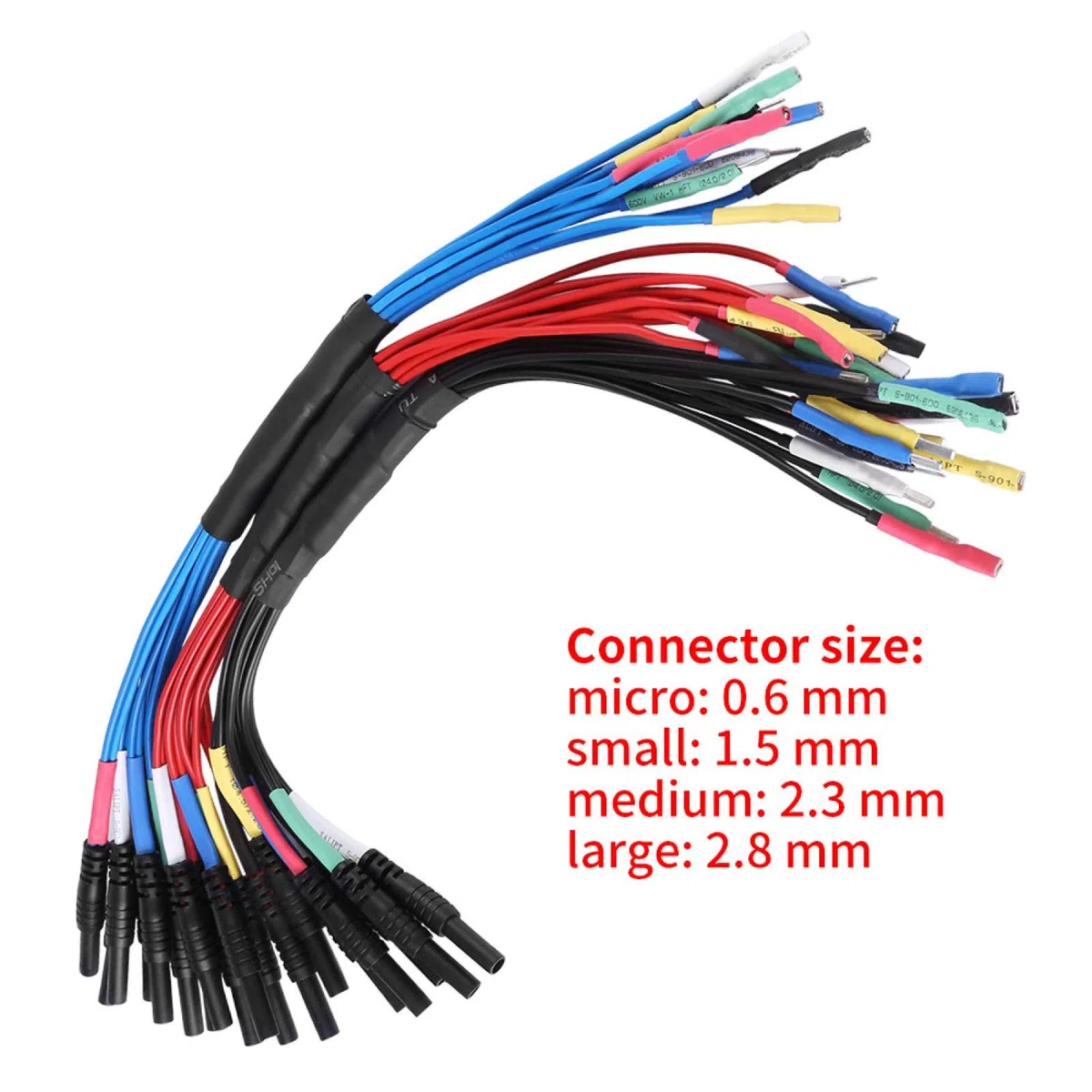 Cables de conexión universales de 6 canales, juego de cables de prueba HT306, HT306 para osciliscopio de diagnóstico automático(Negro)
