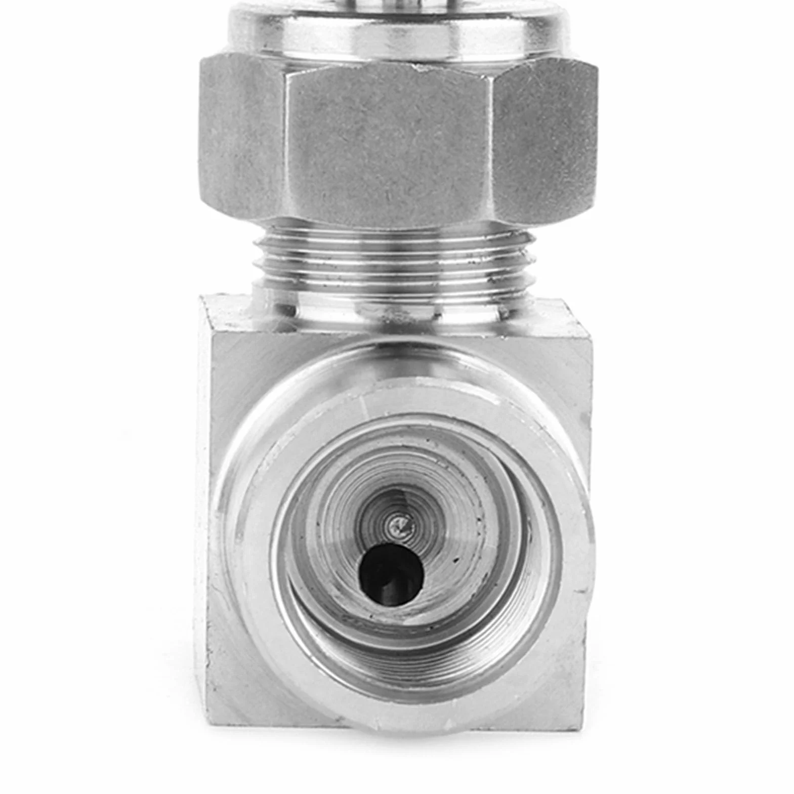 Válvula de Aguja Recta BSPP de Rosca Hembra en Acero Inoxidable para Transmisión de Agua, Gas y Aceite
