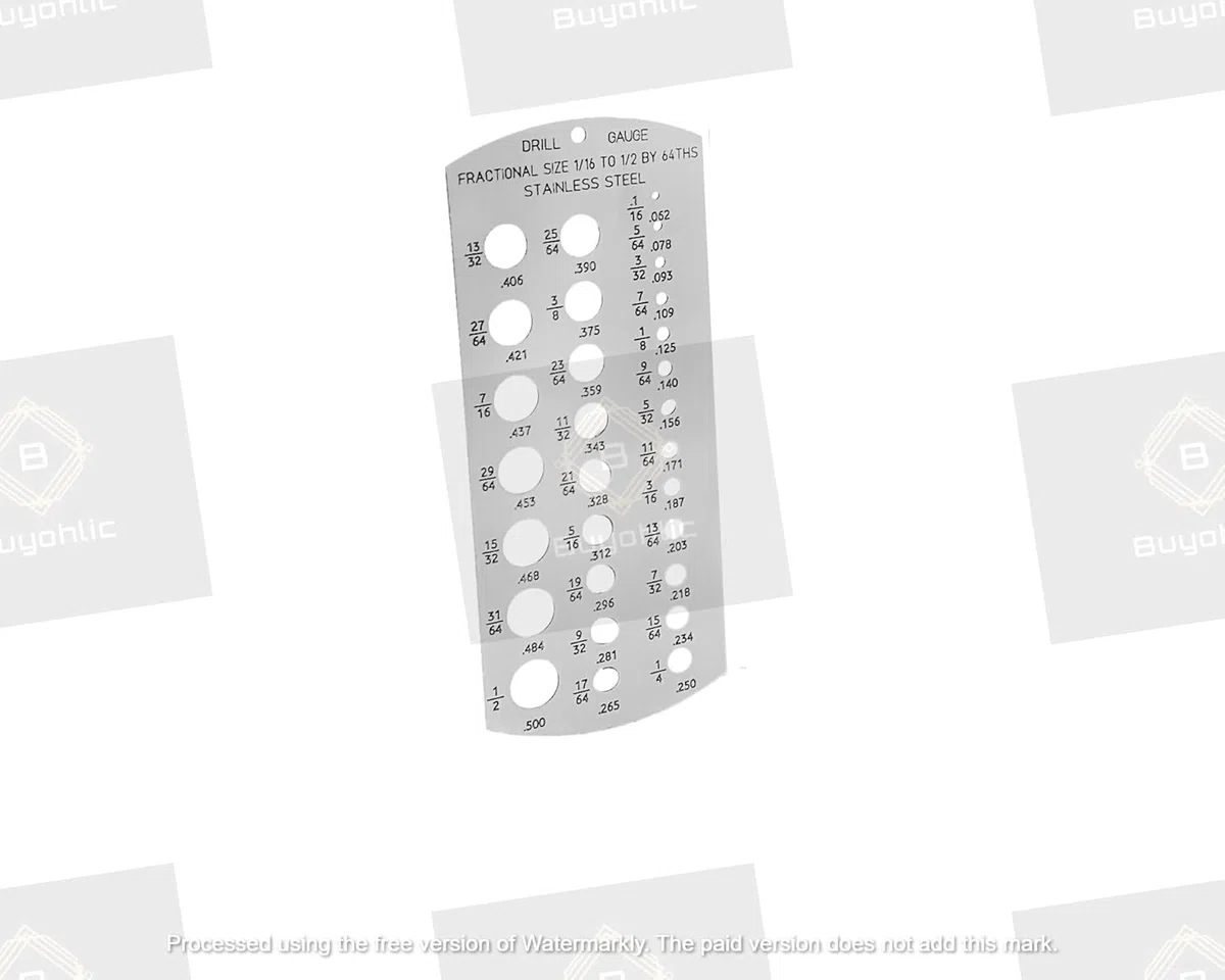Calibre de taladro de acero inoxidable métrico (1-13 mm)