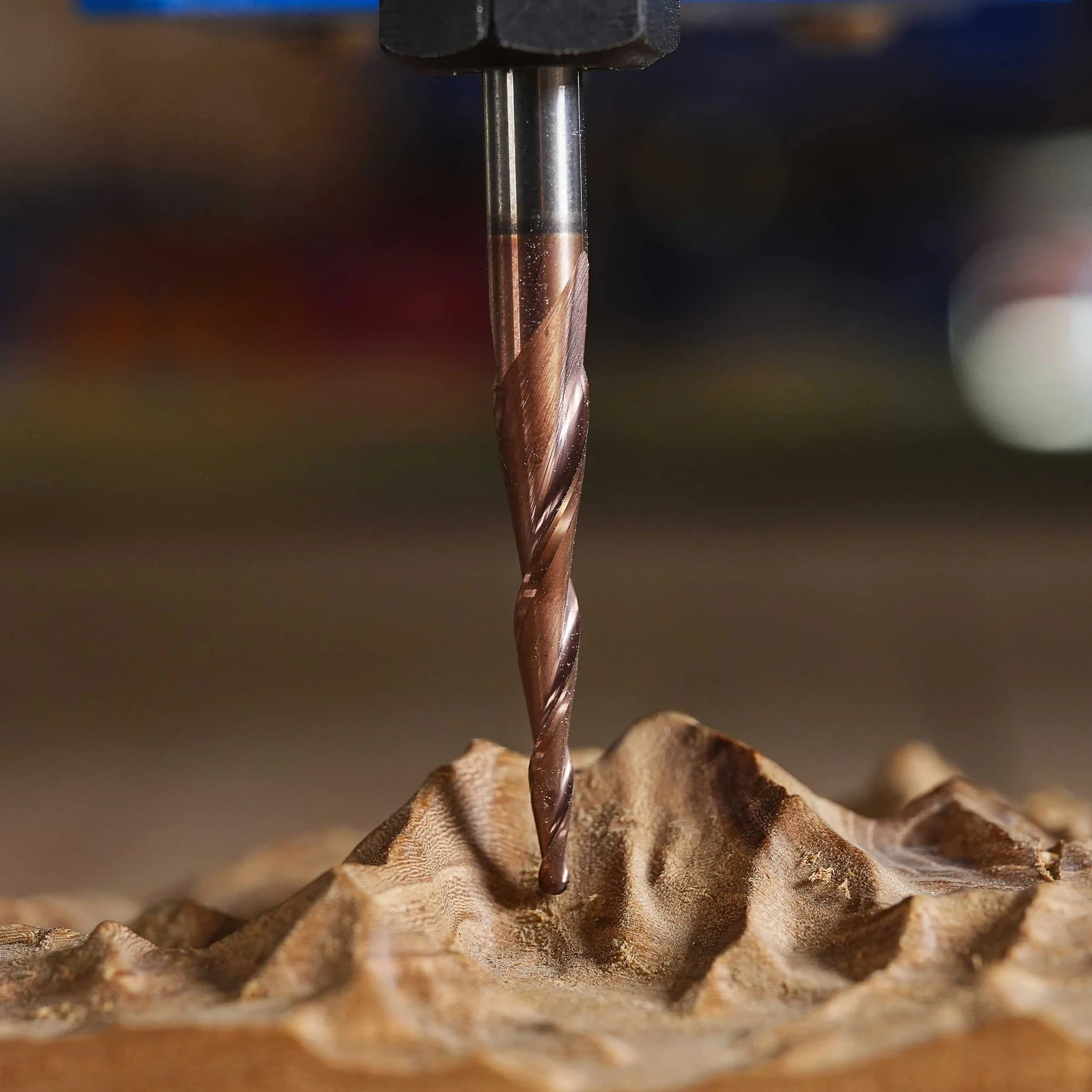SpeTool Fresa Cónica Fresas para Madera Vástago de 6mm Radio de 0,25mm Fresa CNC Ángulo de 5,2 Grados Fresa de Carburo de Tungsteno Sólido con Recubrimiento HSi para Grabado y Talla en Madera