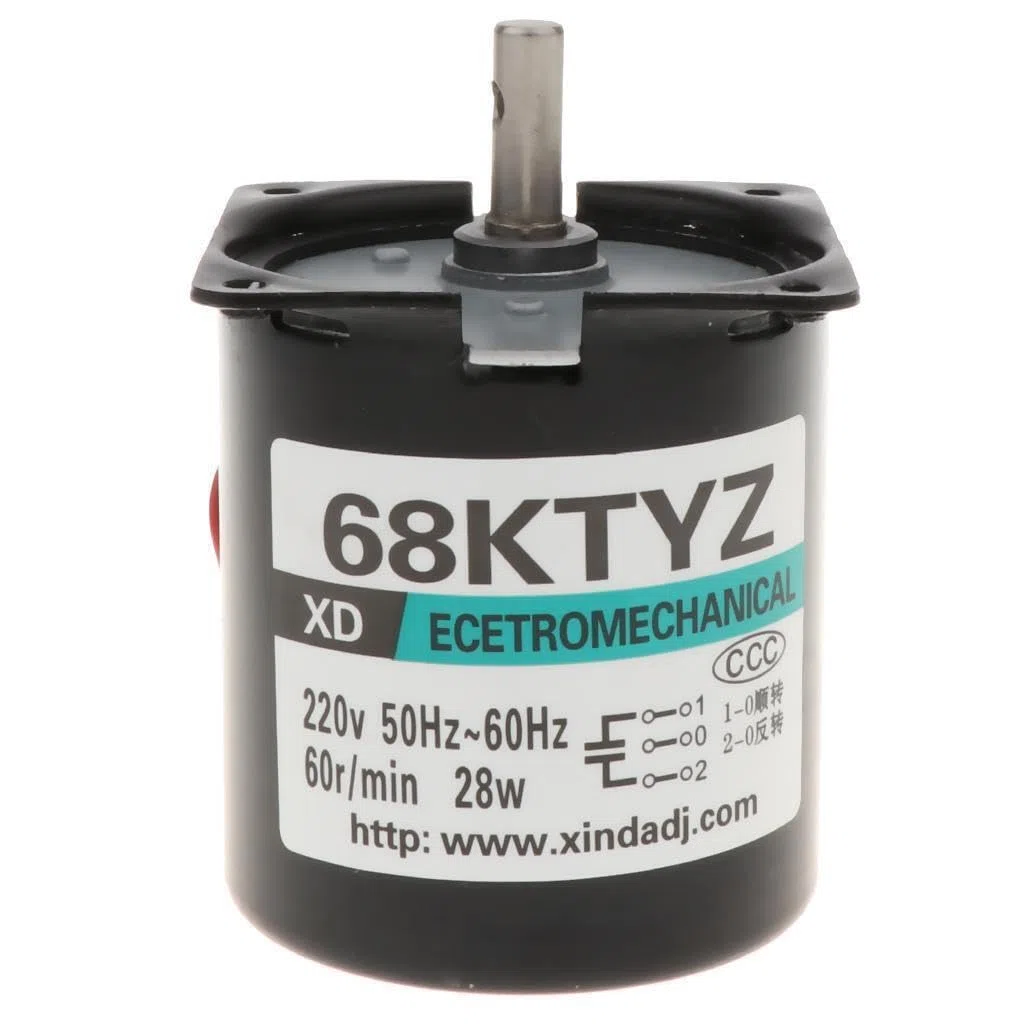 Motor síncrono de imán Permanente Micro eficiente de Baja Velocidad 220V 28W CWCCW, 60 RPM, 1 Pc