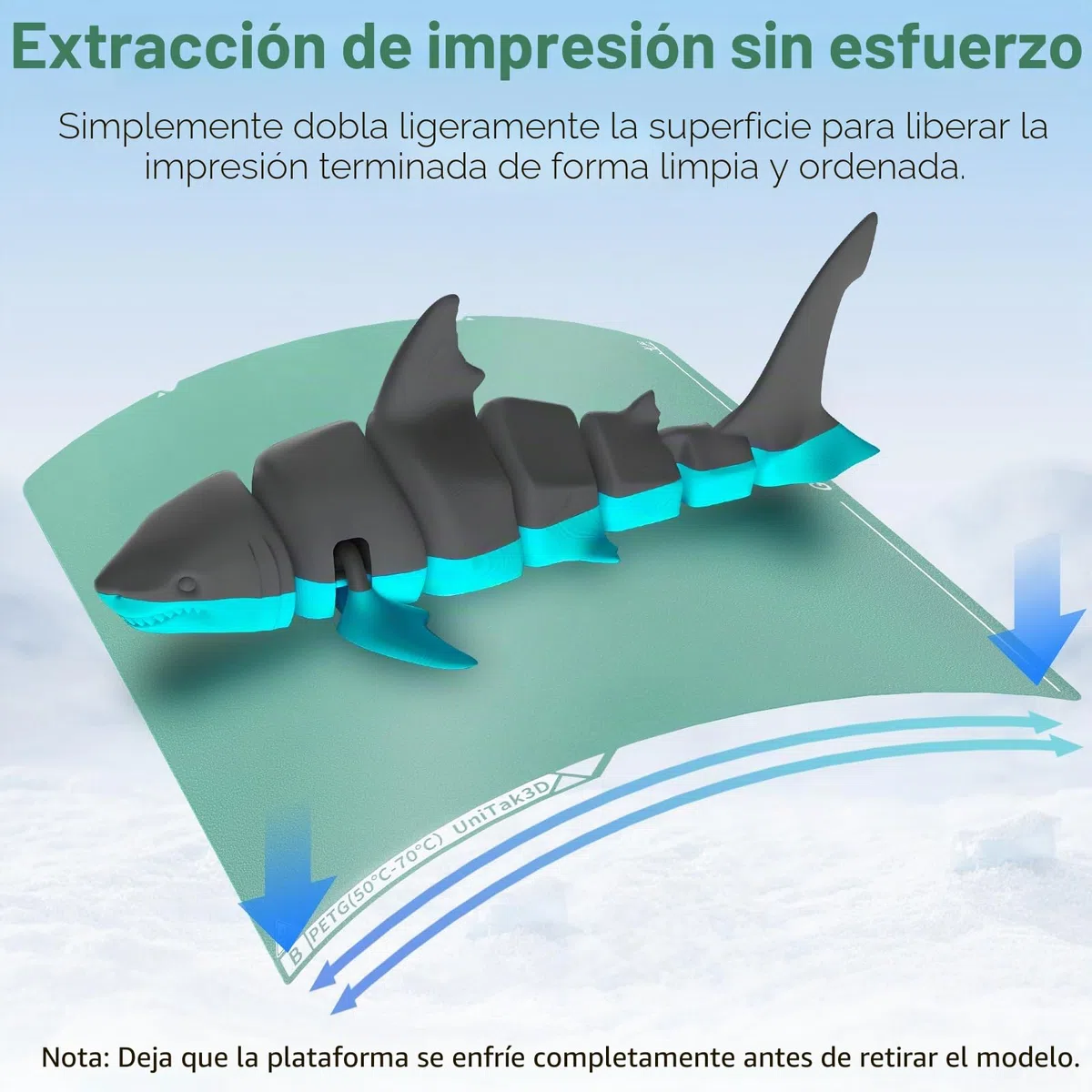 UniTak3D Kobra S1/X/4 Cold Build Plate 264*276mm Doble Cara Glossy+Mate Construir Placa Impresión Baja Temperatura,Strong-Adhesion Plate Compatible with ANYCUBIC Kobra S1/Kobra X//Kobra 4 Impresora 3D