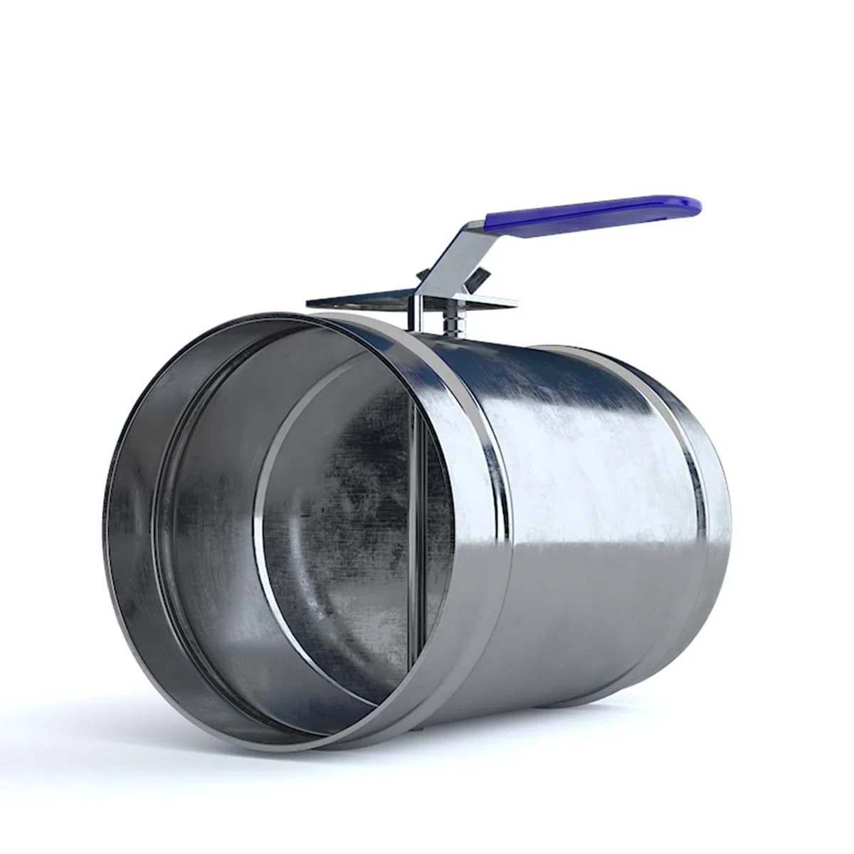 Válvula De Control Volumen Aire Válvula Tubo Redondo Válvula De Aire con Mango De Estaño Galvanizado Manual Válvula Compuerta De Aire Manual Interruptor De Compuerta Ventilación(125mm)