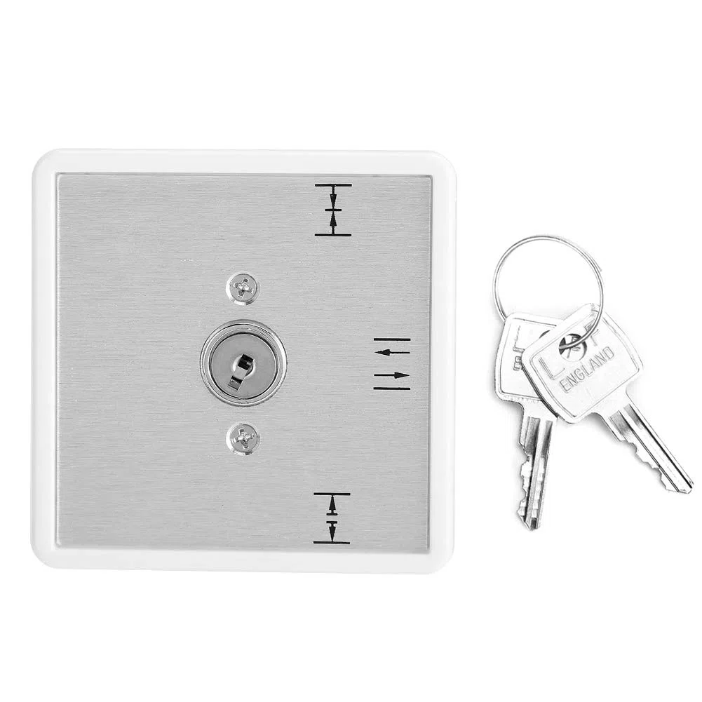 Interruptor de llave de puerta automática, aleación de aluminio Interruptor de cambio de selector de 3 posiciones Puertas corredizas multifunción Sistema de reacción de operación de control de acceso