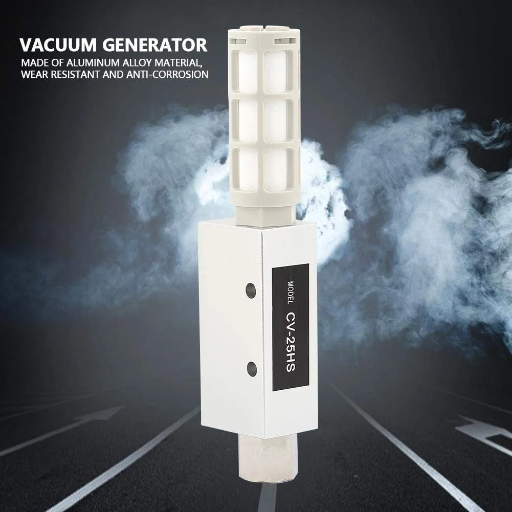 Akozon Generador de vacío,Eyector De Vacio Válvula Del Generador válvula de Control negativo con silenciador CV-25HS
