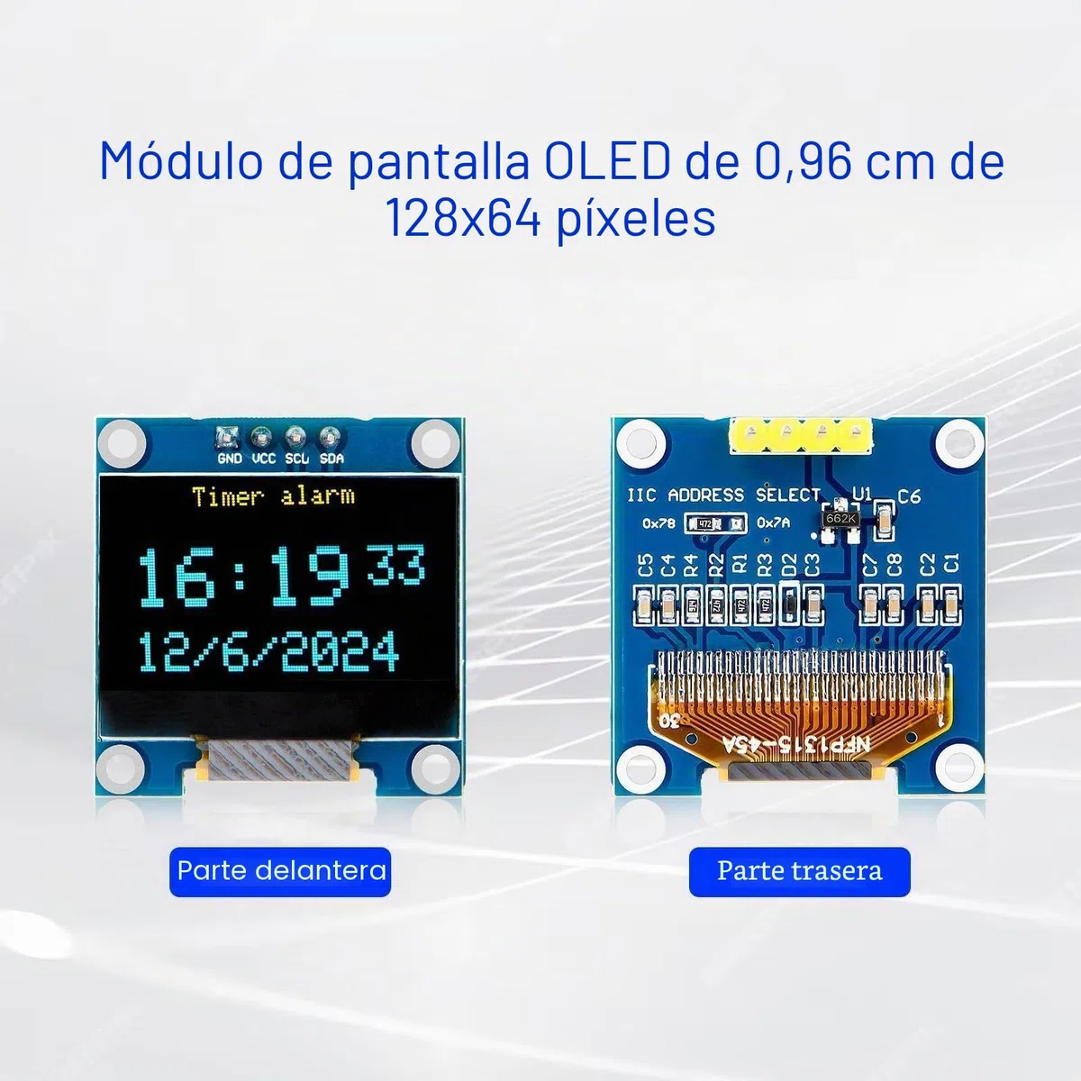 ELEGOO 6x 0,96 Pulgadas OLED Display Screen, Módulo de Pantalla de Visualización con Cable DuPont, Pantallas Compactas y Autoiluminadas Compatible con Arduino y Raspberry