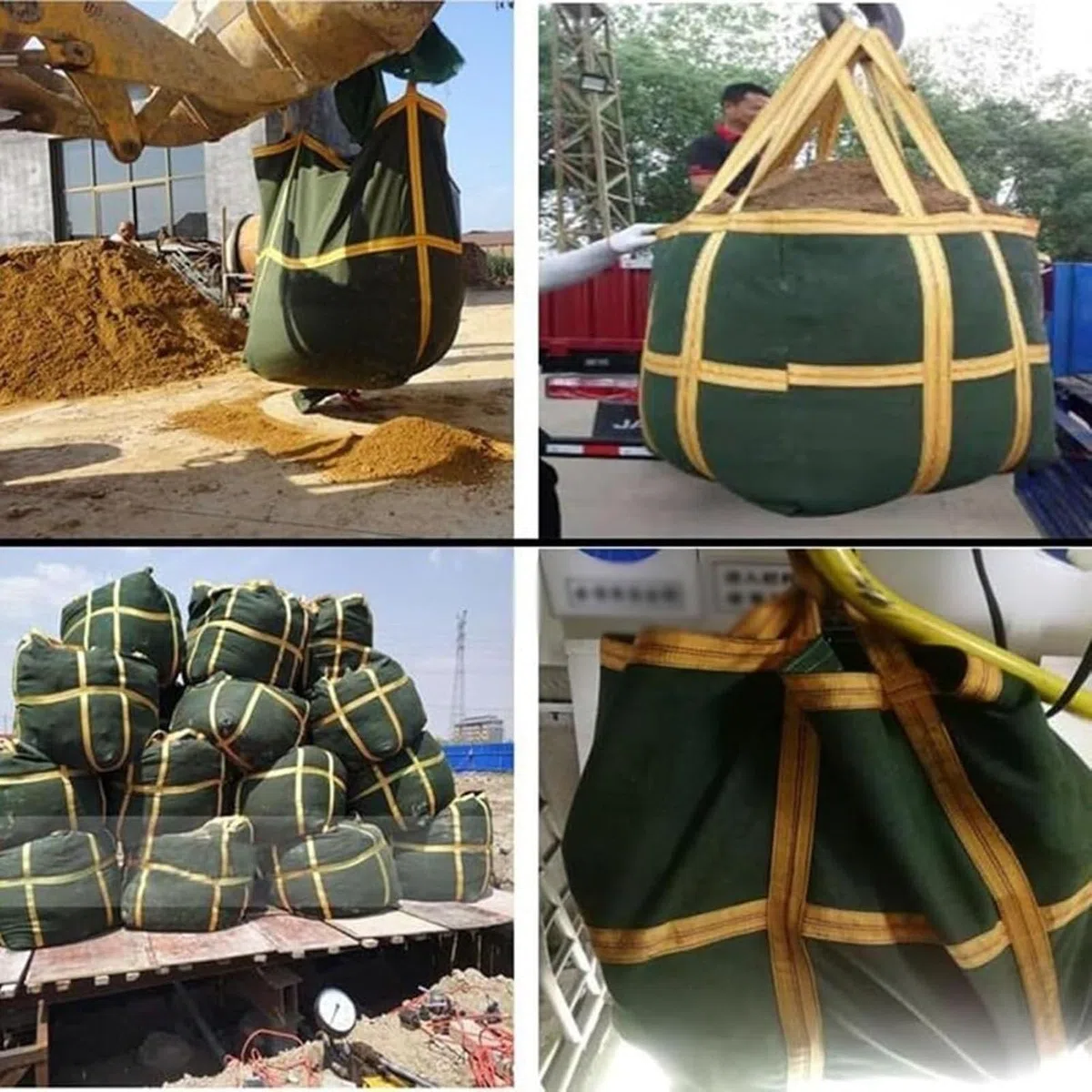 Bolsa De Elevación Reutilizable - Bolsa De Elevación con Eslinga De Nailon, Bolsa De Vela Tejida para Montacargas con Plataforma De Grúa, Bolsa Resistente Y Resistente(40x60cm)