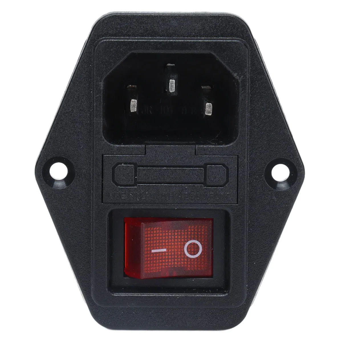 CW2B-10A-T Regulador de Línea Monofásico Filtro EMI AC115/250V 50/60Hz Filtro de Fuente de Alimentación - Versión de Botón Rojo
