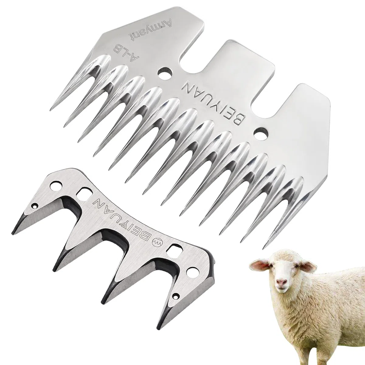 Peine y Cuchilla de acero inoxidable Para Esquiladora de Ovejas, para ovejas cabras, 13 dientes