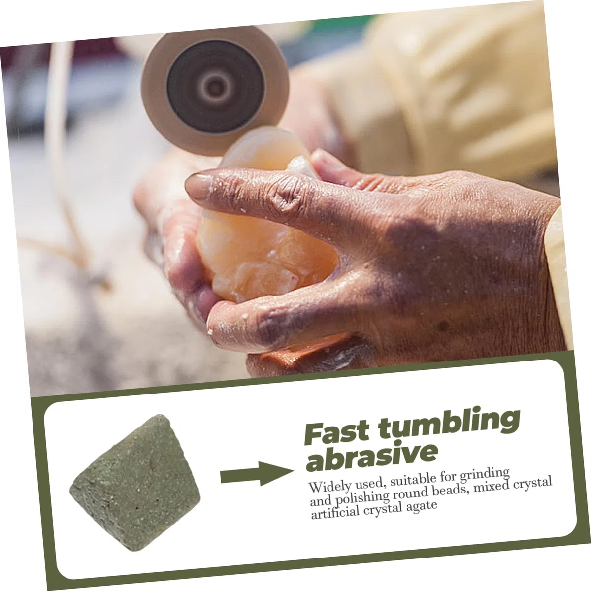 Medios Abrasivos Triangulares para Pulidoras Vibratorias, Abrasivo para Pulido Rápido y Pulido de Bricolaje, Paquete de 450 G para Pulir Piedras, Cerámica y Minerales en Trabajos