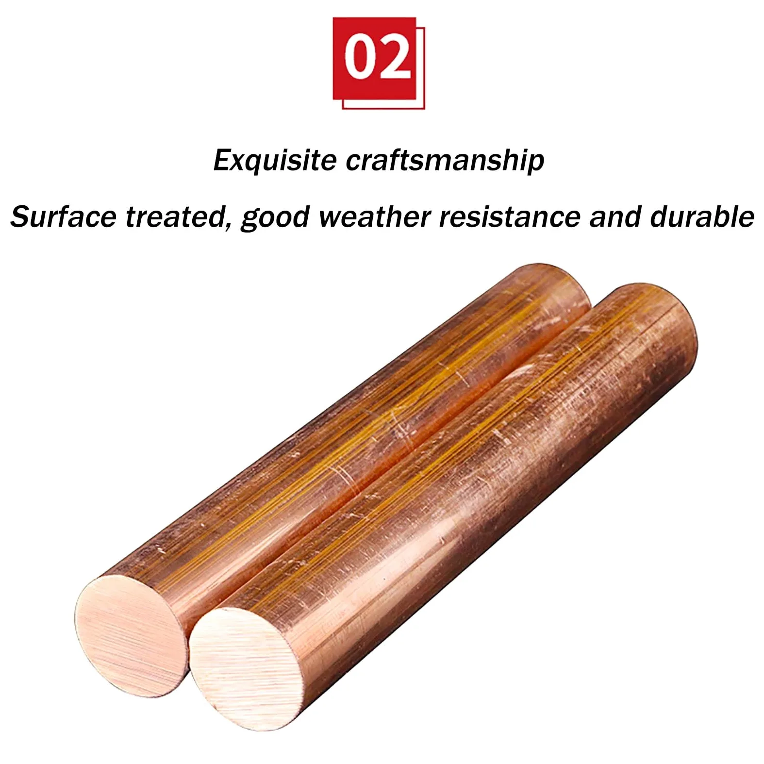 Barra Redonda de Cobre Macizo 100mm Cobre T2 Puro 99,9%, para Bricolaje, Electricidad, Manualidades y Trabajos en Metal,25mm