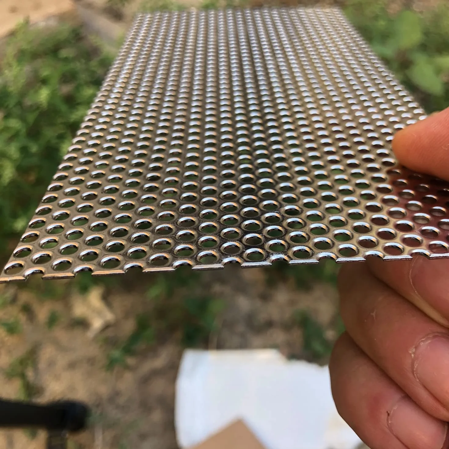 Chapa perforada de acero inoxidable 304 - Placa de acero perforada - Abertura de 3 mm, Espesor de 1,1 mm, 200mmX100mm Láminas de chapa