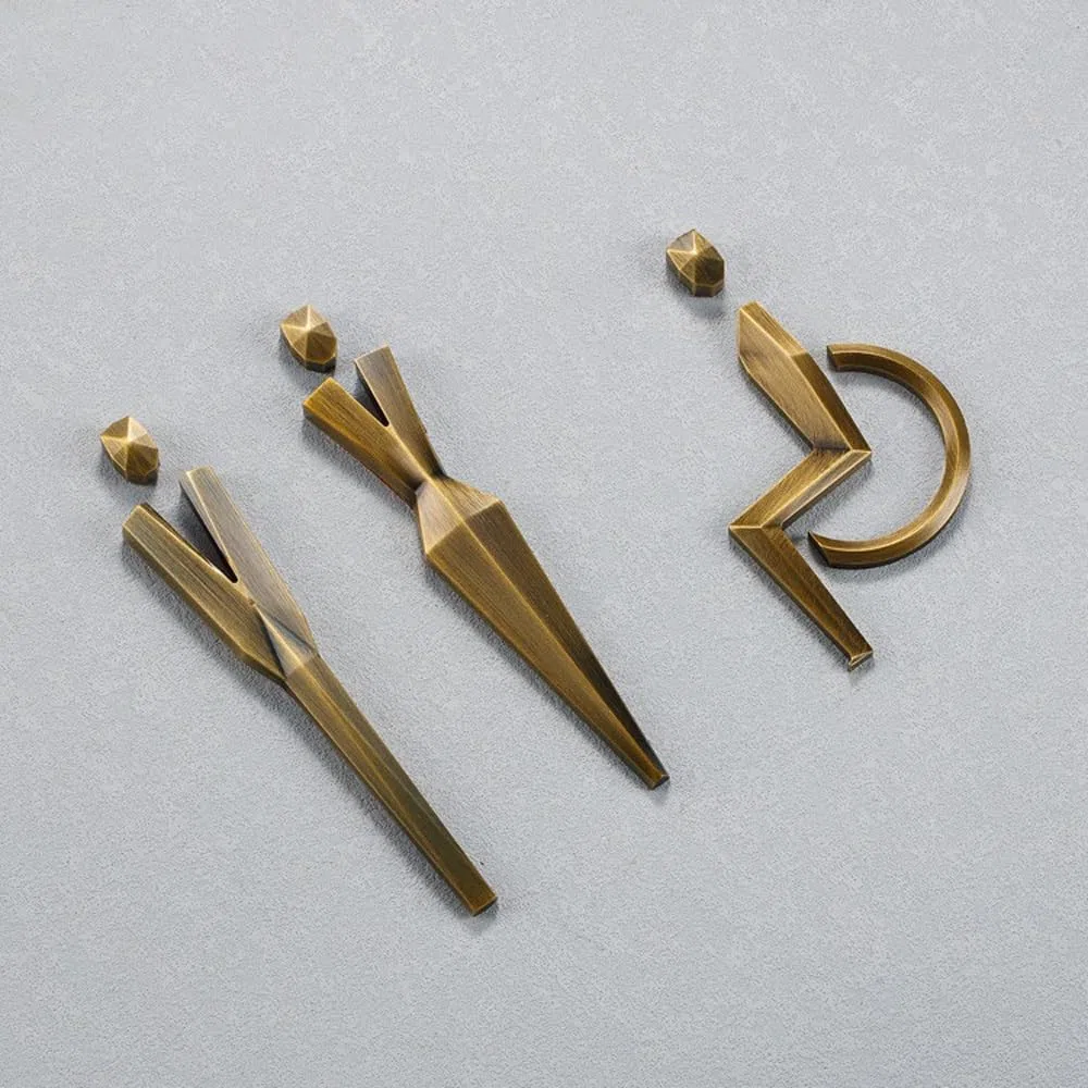Letreros para Puertas de baños, letreros para baños, letreros para baños comerciales, para Hombres y Mujeres, para Usar en Puertas o Paredes públicas, de oficinas o hogares (Bronce Amarillo)