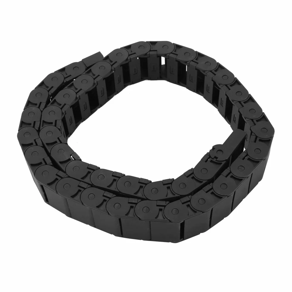 Cadena de arrastre del portacables, 1 metro de nylon Cadena de cable Accesorio para máquina de grabado de alambre 15 mm x 30 mm para cables flexibles y pequeñas mangueras hidráulicas o