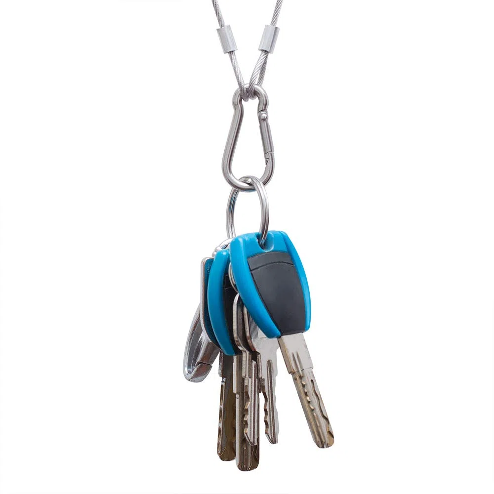 YuCool - 12 cuerdas de seguridad con cordón, cuerda de acero inoxidable 316 de 2 mm con 4 hebillas de elevación para evitar pérdidas y colgar luces modernas